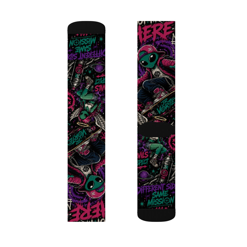 Not From Here — Graffiti Alien Socks