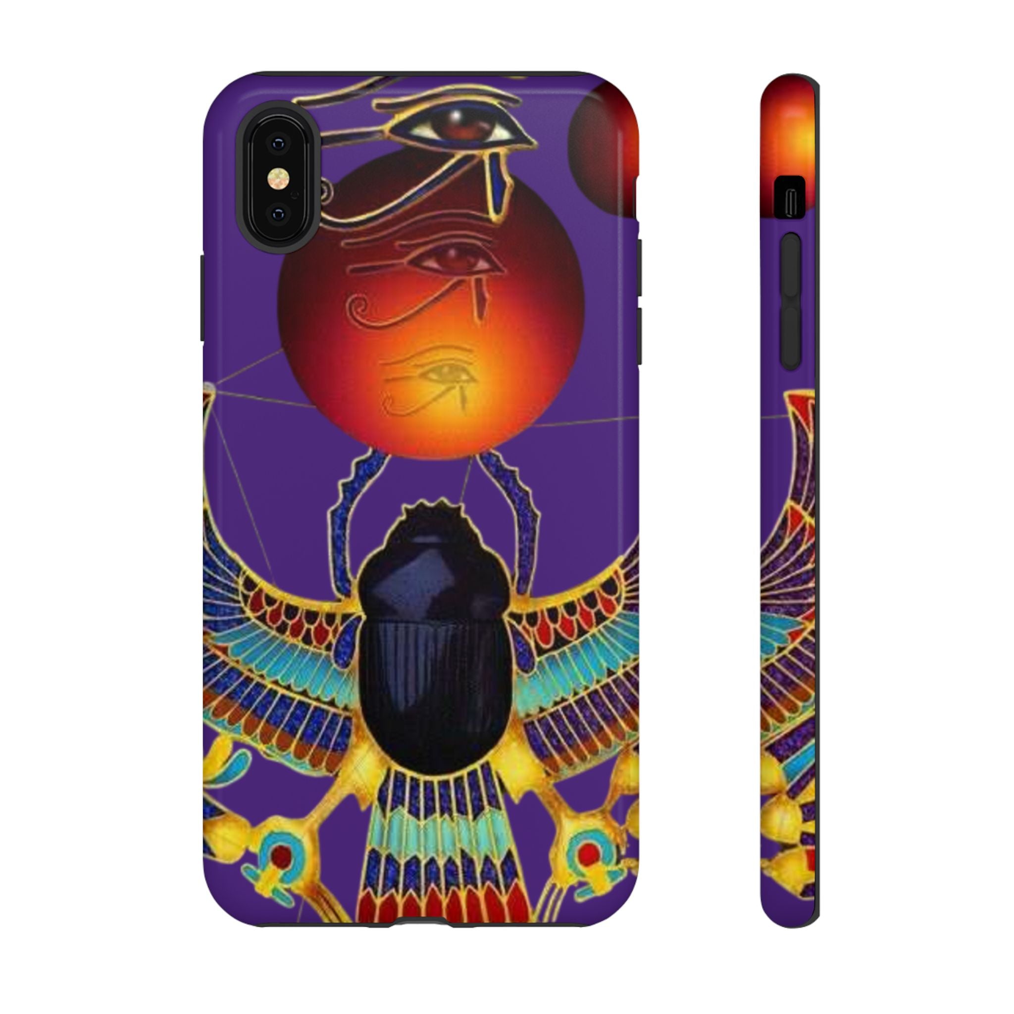 Colorful Phone Case with Egyptian-Inspired Design, Tough Cases for Gift, Phone Protection, Unique Accessories, Festival Style, Phone Cover