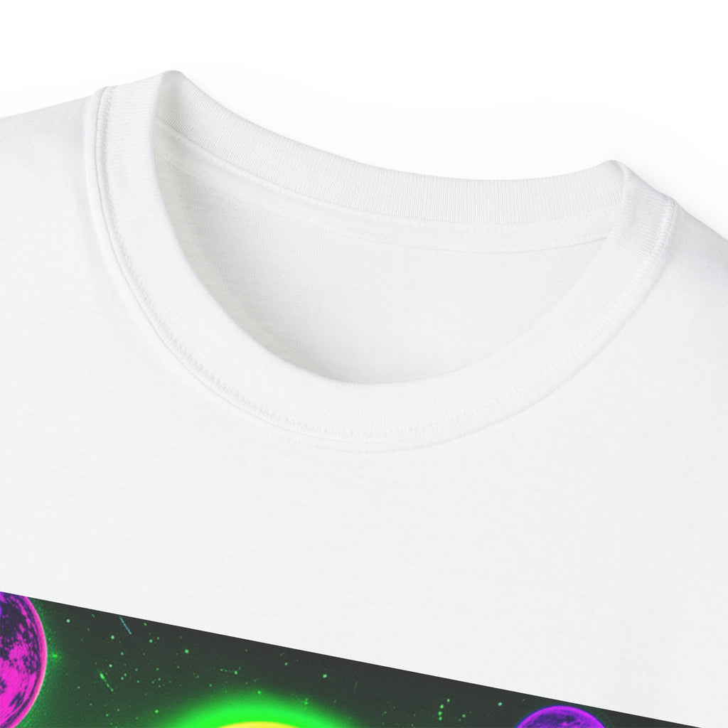 Cosmic Alien UFO Graphic T-Shirt | Neon Sci-Fi Streetwear Tee Printify
