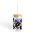 Alien Skate Sipper Glass – 16oz Eco Straw Tumbler with 'Not From Here' Graphic