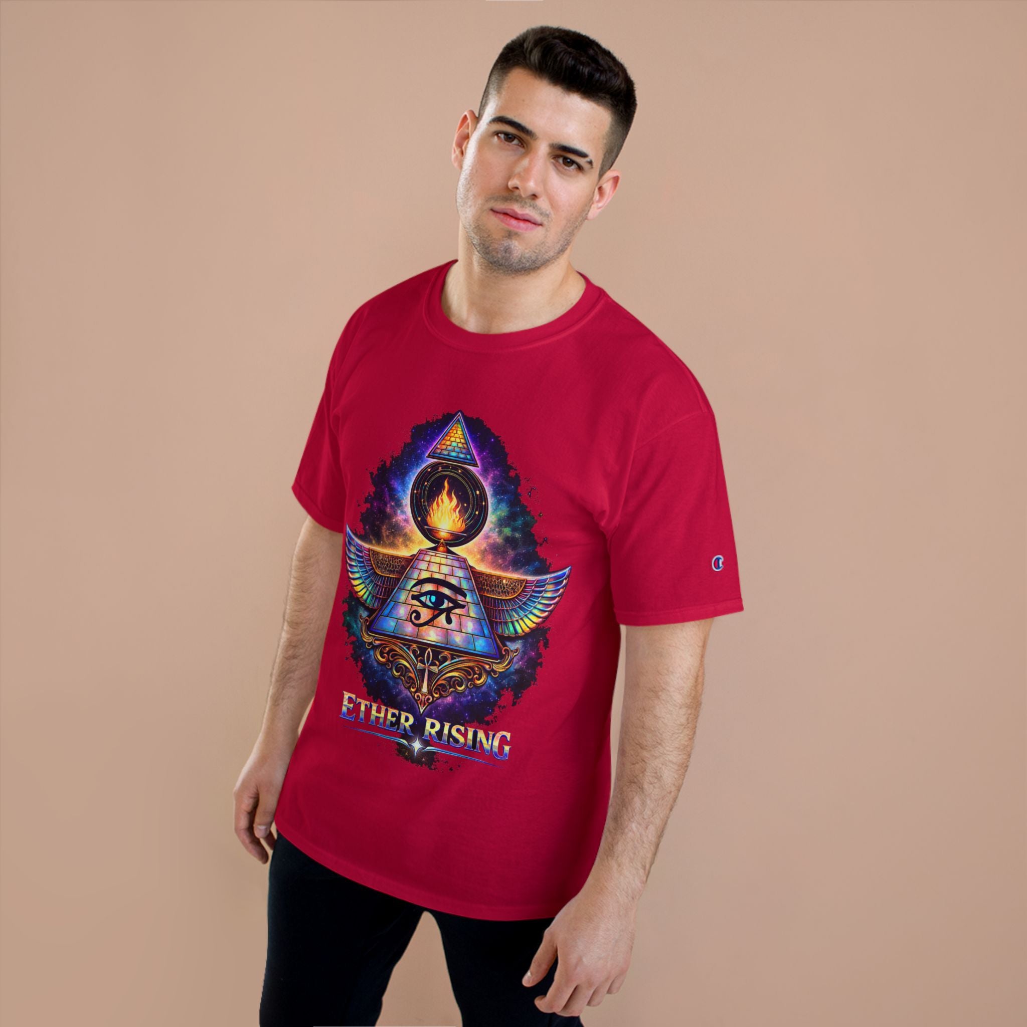 Ether Rising T-Shirt — Mystic All-Seeing Eye Graphic Tee Printify