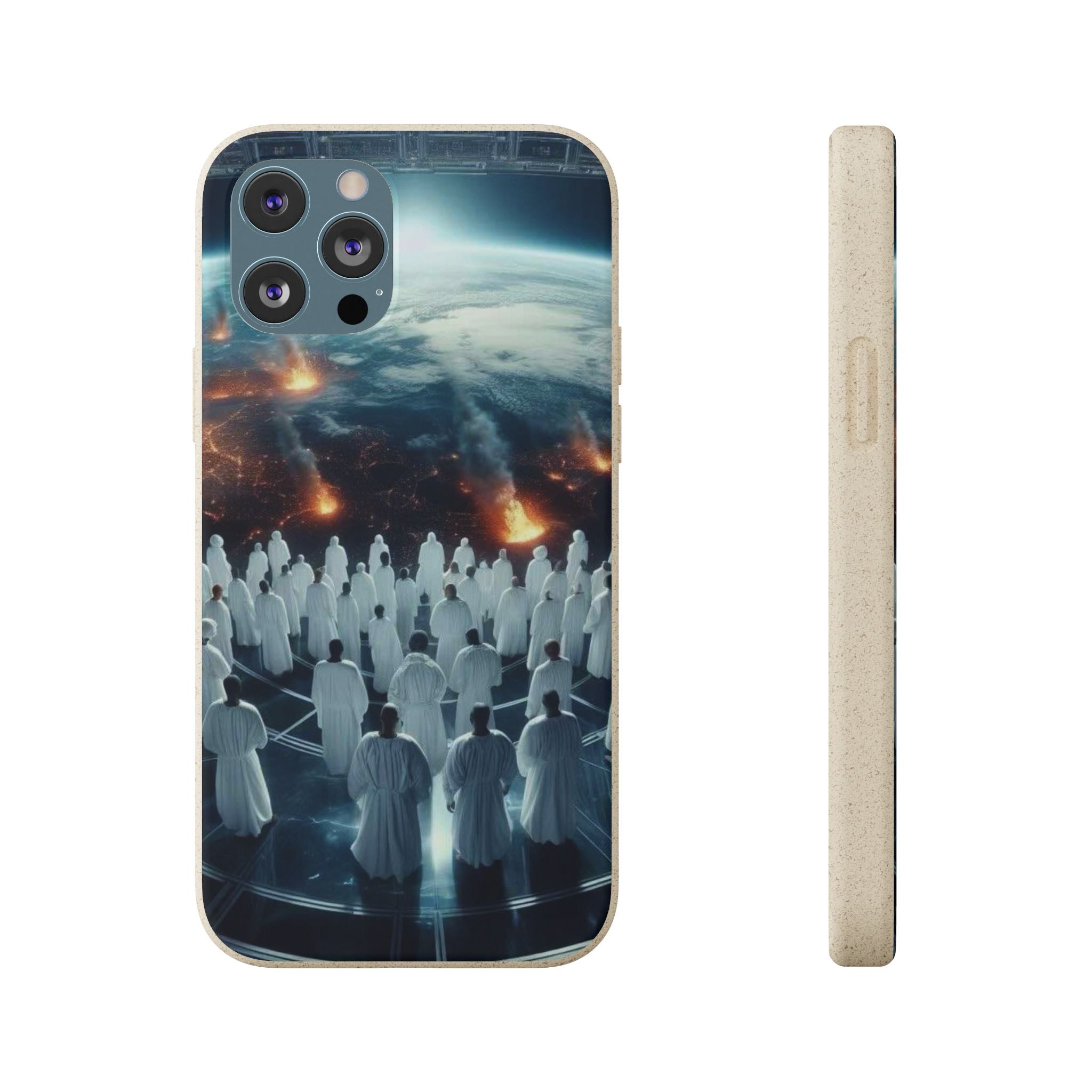 Galactic Gathering Biodegradable Phone Case - Eco-Friendly Cosmic Design
