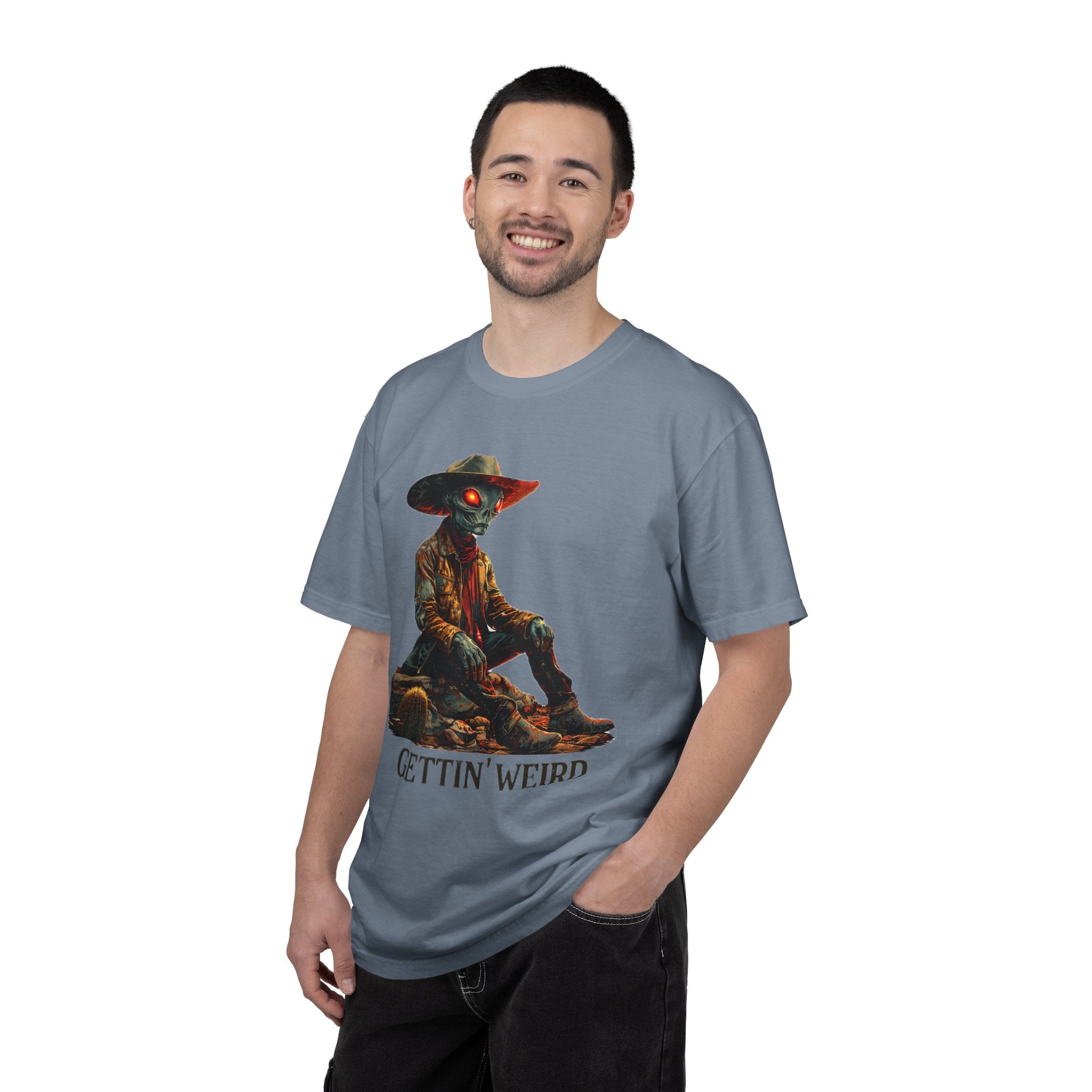 Gettin’ Weird Alien Cowboy Tee – Vintage Western Graphic Shirt