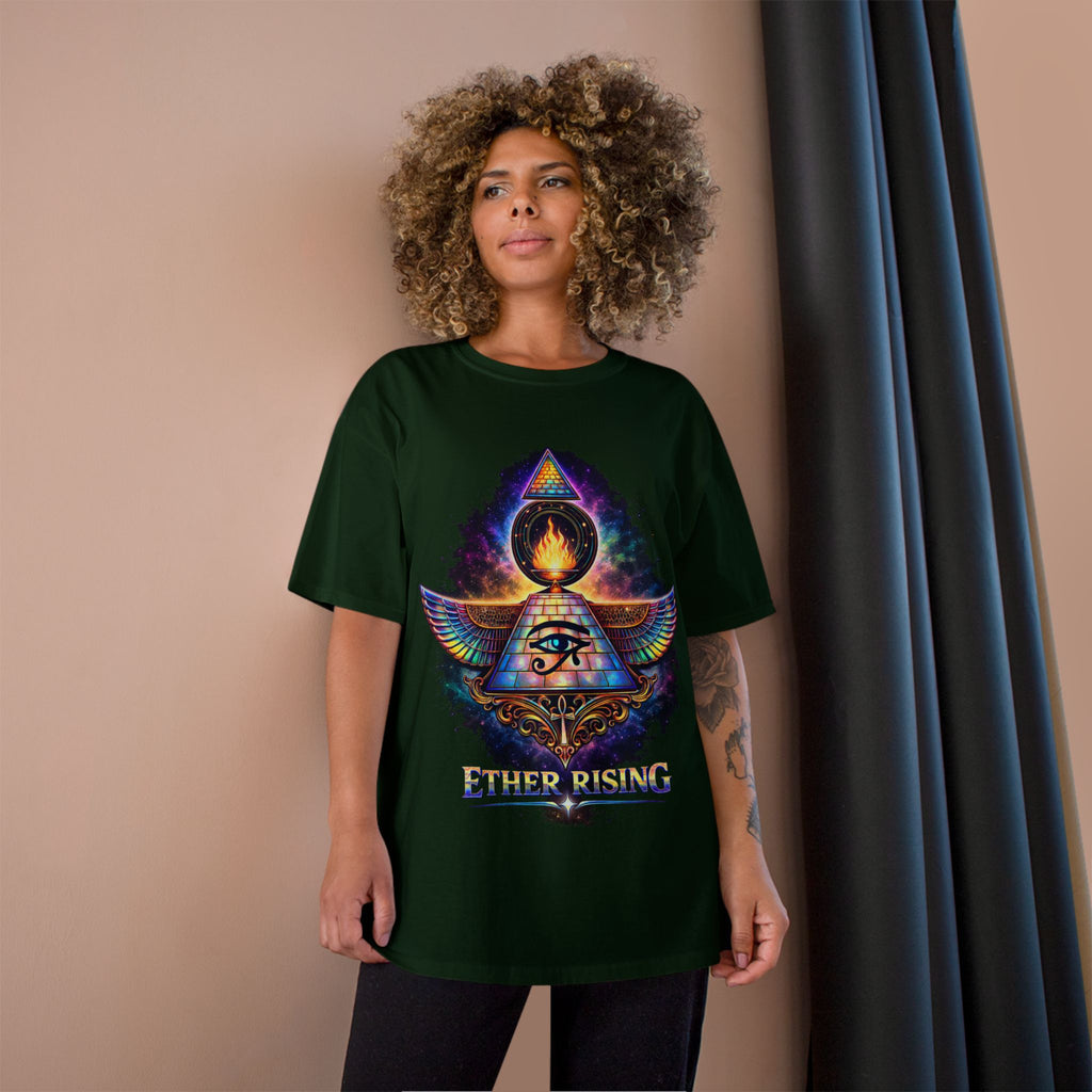Ether Rising T-Shirt — Mystic All-Seeing Eye Graphic Tee Printify