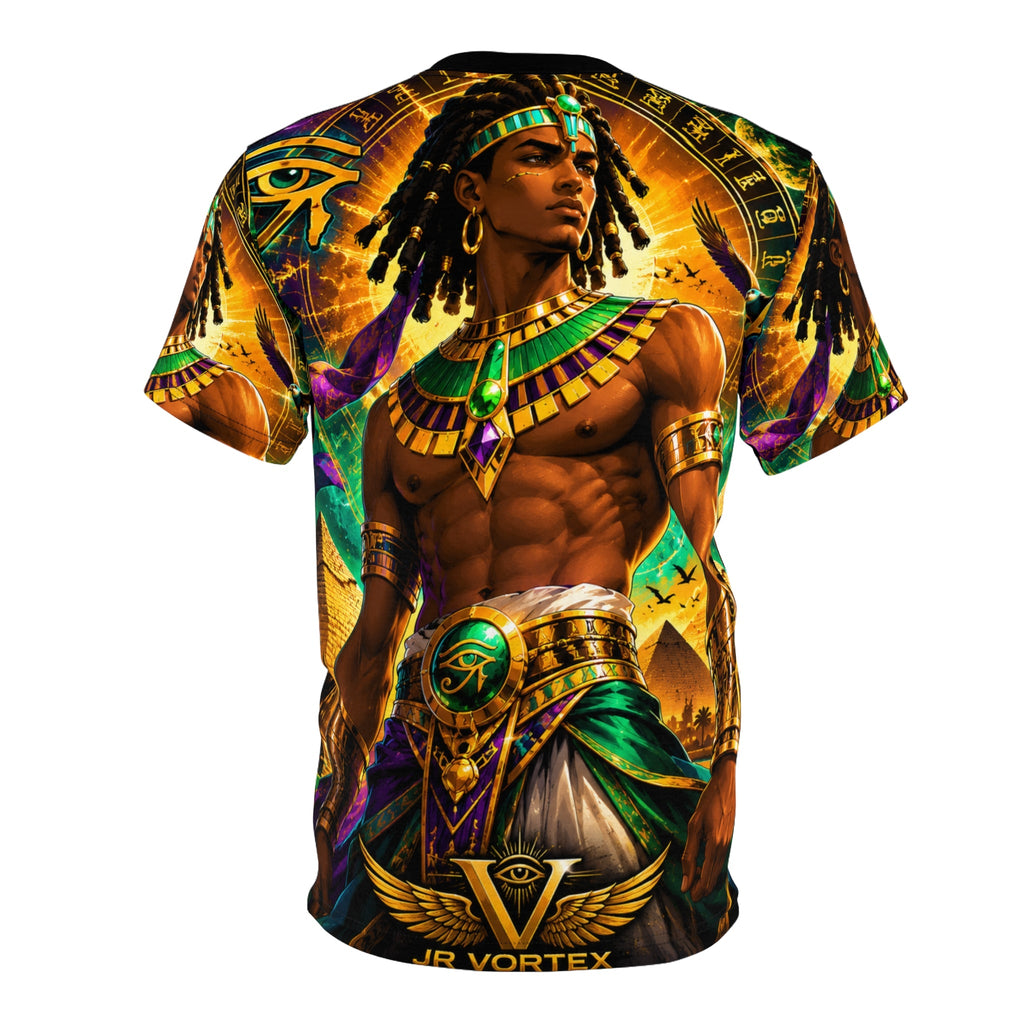 Egyptian Pharaoh Graphic Tee lifestyle shot — cosmic streetwear apparel by JR Vortex