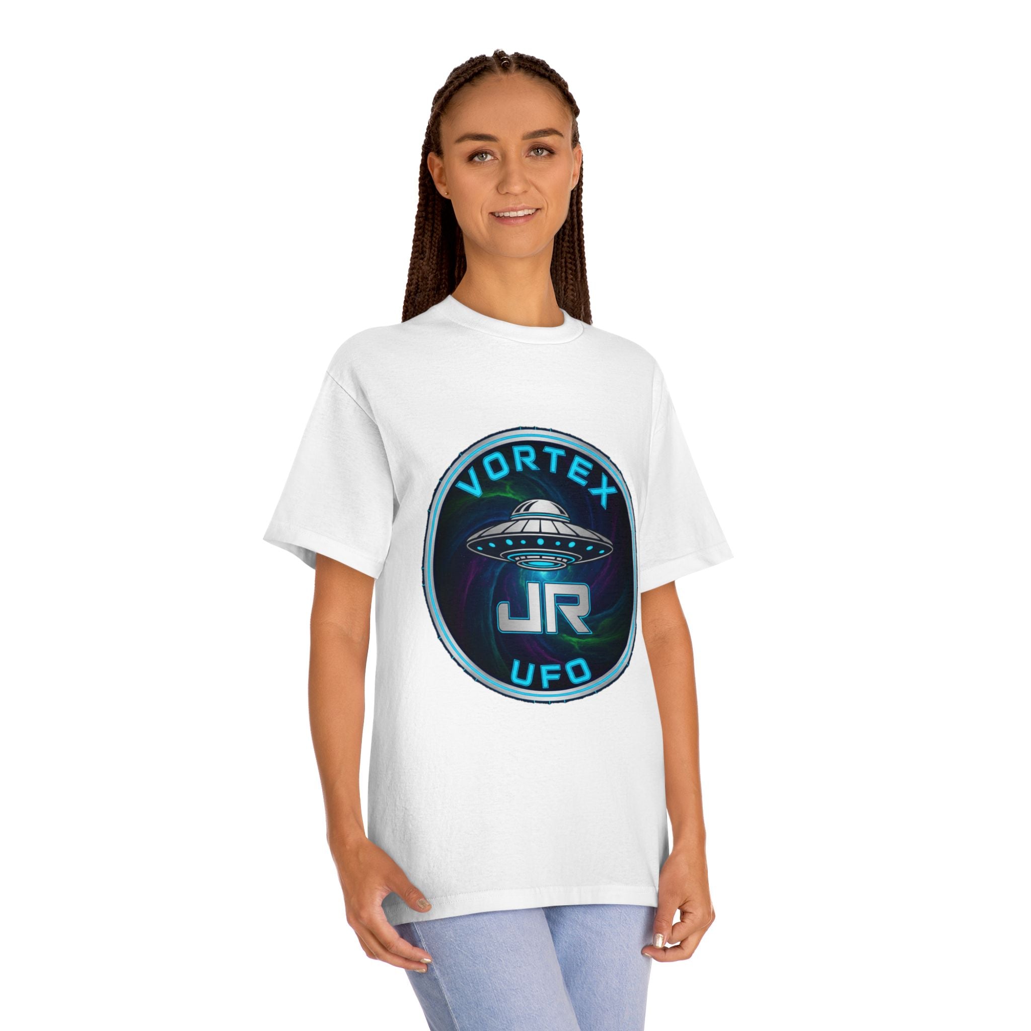 UFO Vortex JR Tee — Retro Sci‑Fi Alien Saucer Shirt Printify