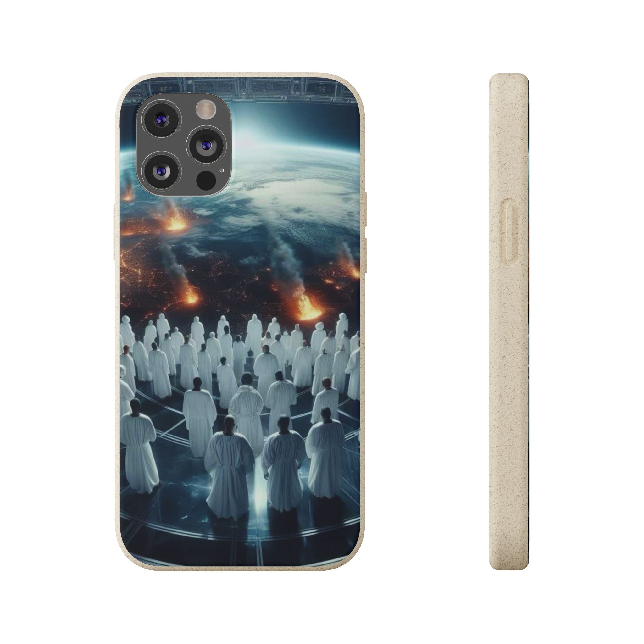 Galactic Gathering Biodegradable Phone Case - Eco-Friendly Cosmic Design