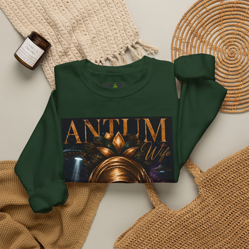Crewneck Sweatshirt — 'Anitum' Afrocentric Goddess Portrait Crewneck
