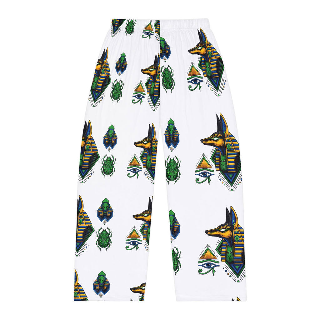 Men's Pajama Pants with Egyptian Motif - Sleepwear, Lounge Wear, Gift for Him, Cool Pattern, Comfortable Trousers