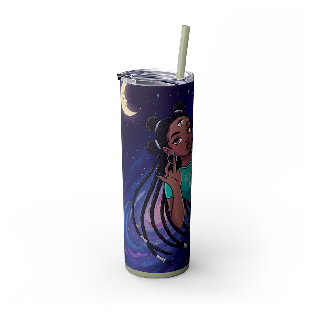 Astro Babe Skinny Tumbler — 20oz Cosmic Straw Cup