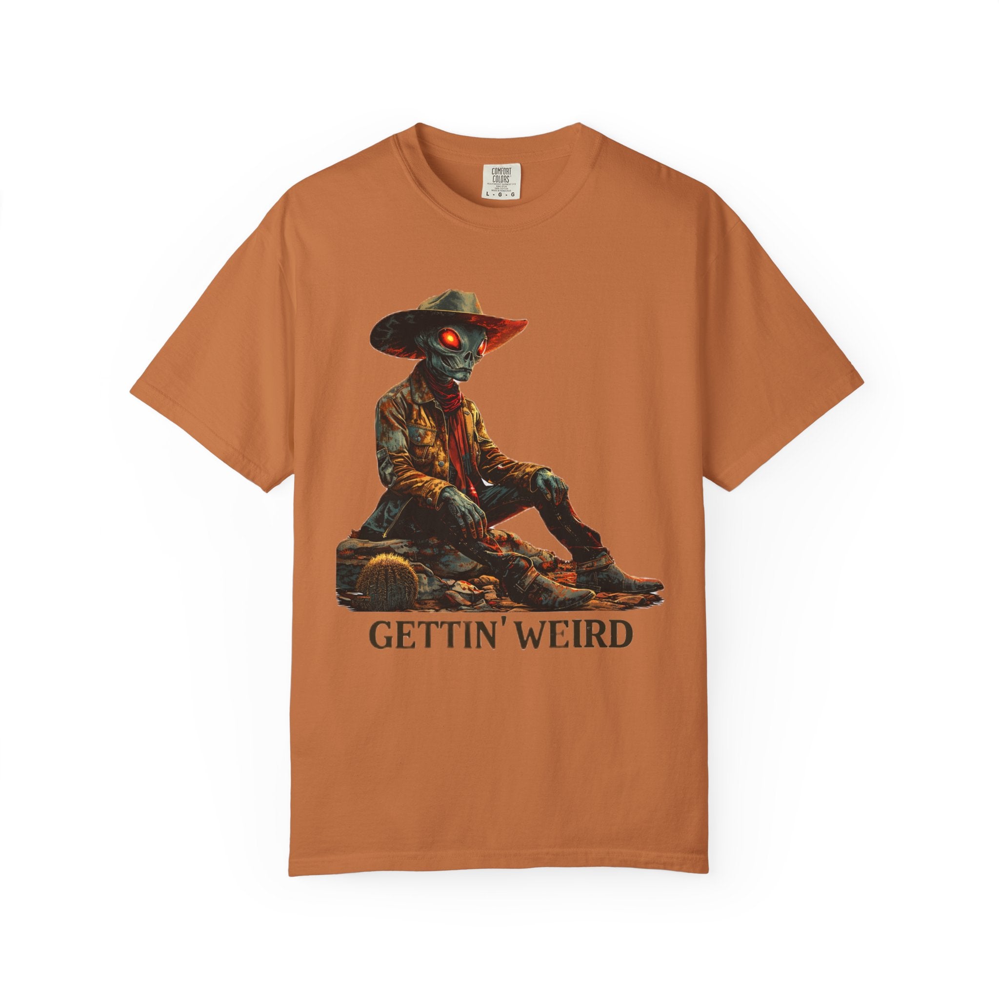 Gettin’ Weird Alien Cowboy Tee – Vintage Western Graphic Shirt
