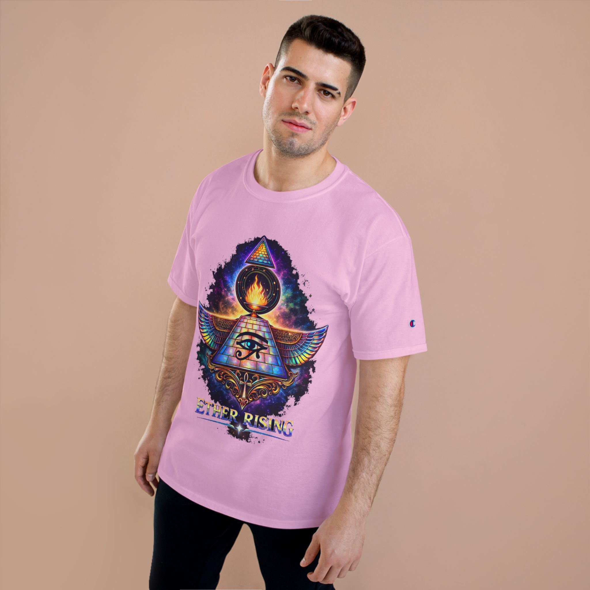 Ether Rising T-Shirt — Mystic All-Seeing Eye Graphic Tee Printify