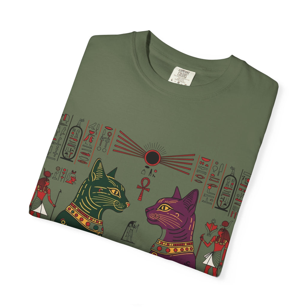 Egyptian Cat Graphic Tee, Vintage Style Shirt, Unisex T-shirt, Cat Lover Gift, Unique Retro Apparel