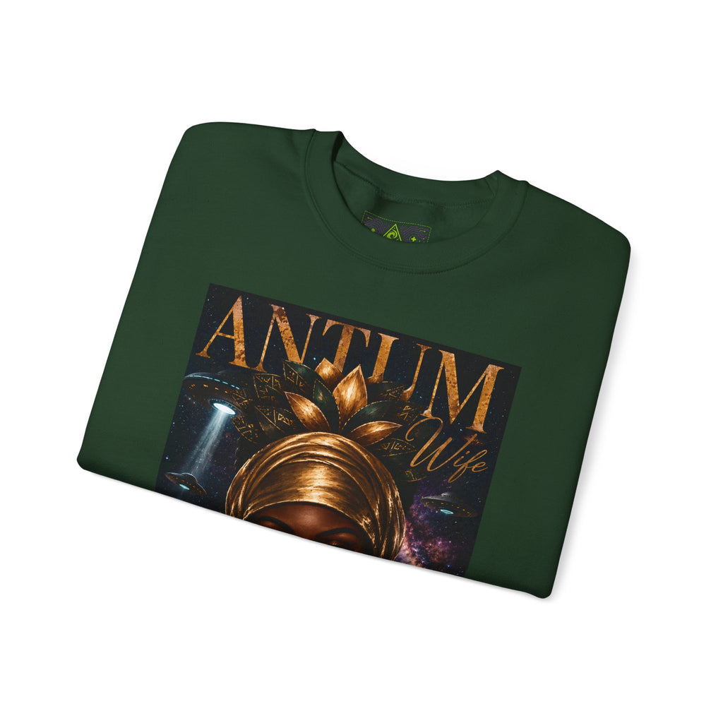 Crewneck Sweatshirt — 'Anitum' Afrocentric Goddess Portrait Crewneck