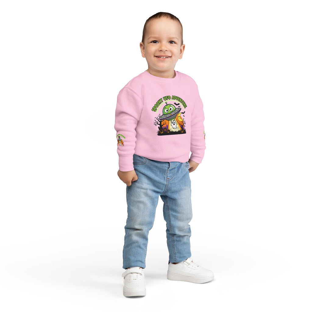 Spooky Alien Adventure Toddler Sweatshirt | Halloween Costume, Kids' Sweatshirt, Fun Apparel, Trick or Treat, Toddler Outfit