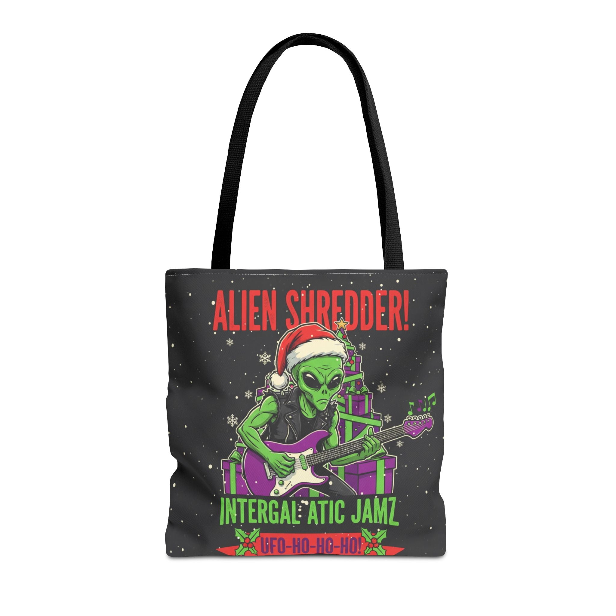 Alien Shredder Tote Bag — Intergalactic Jamz Christmas Guitar Gift