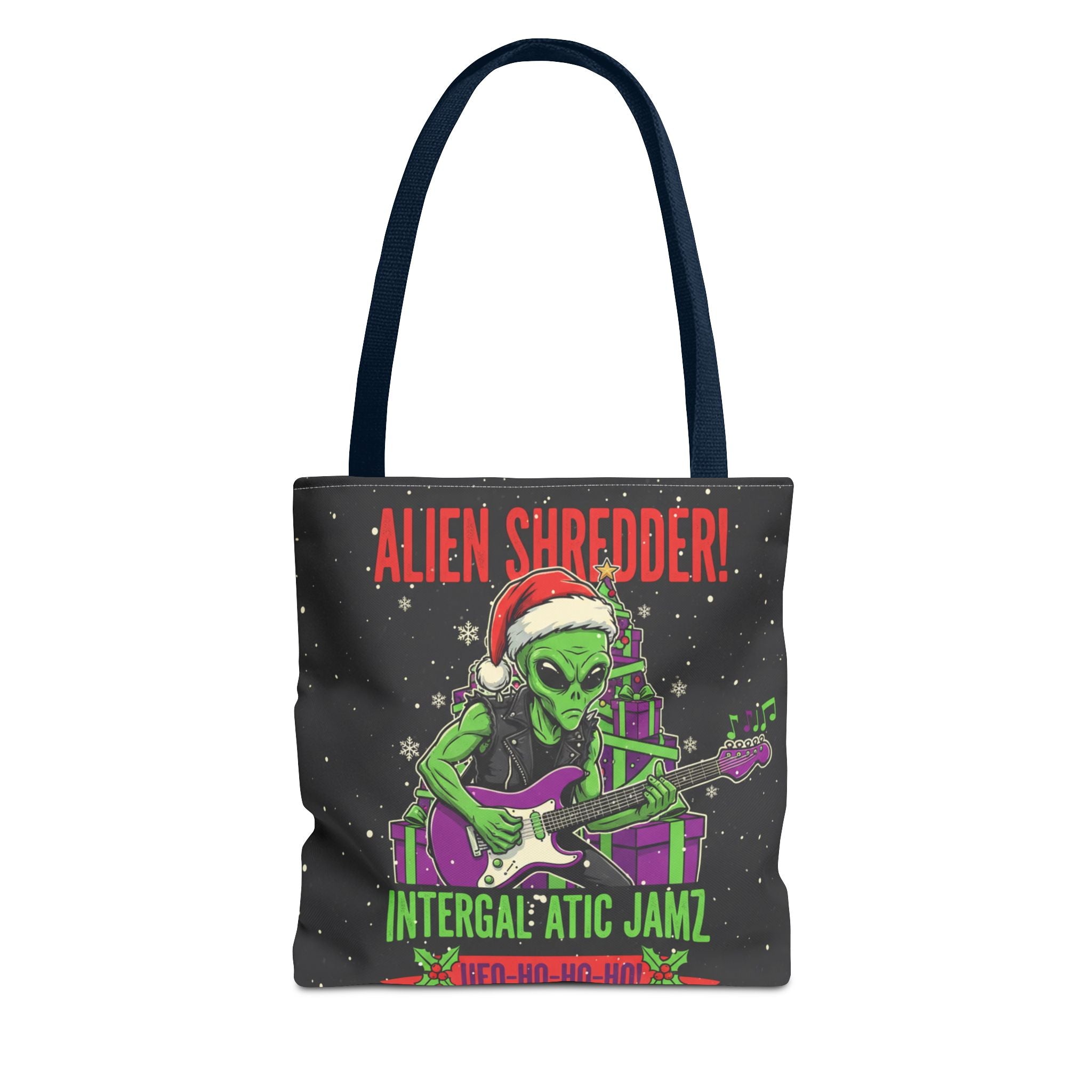 Alien Shredder Tote Bag — Intergalactic Jamz Christmas Guitar Gift