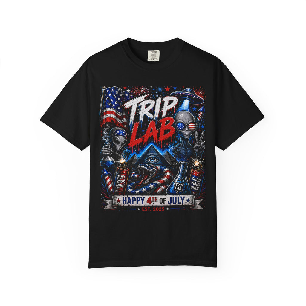 4th of July Alien BBQ T-Shirt — Trip Lab Patriotic Graphic Tee