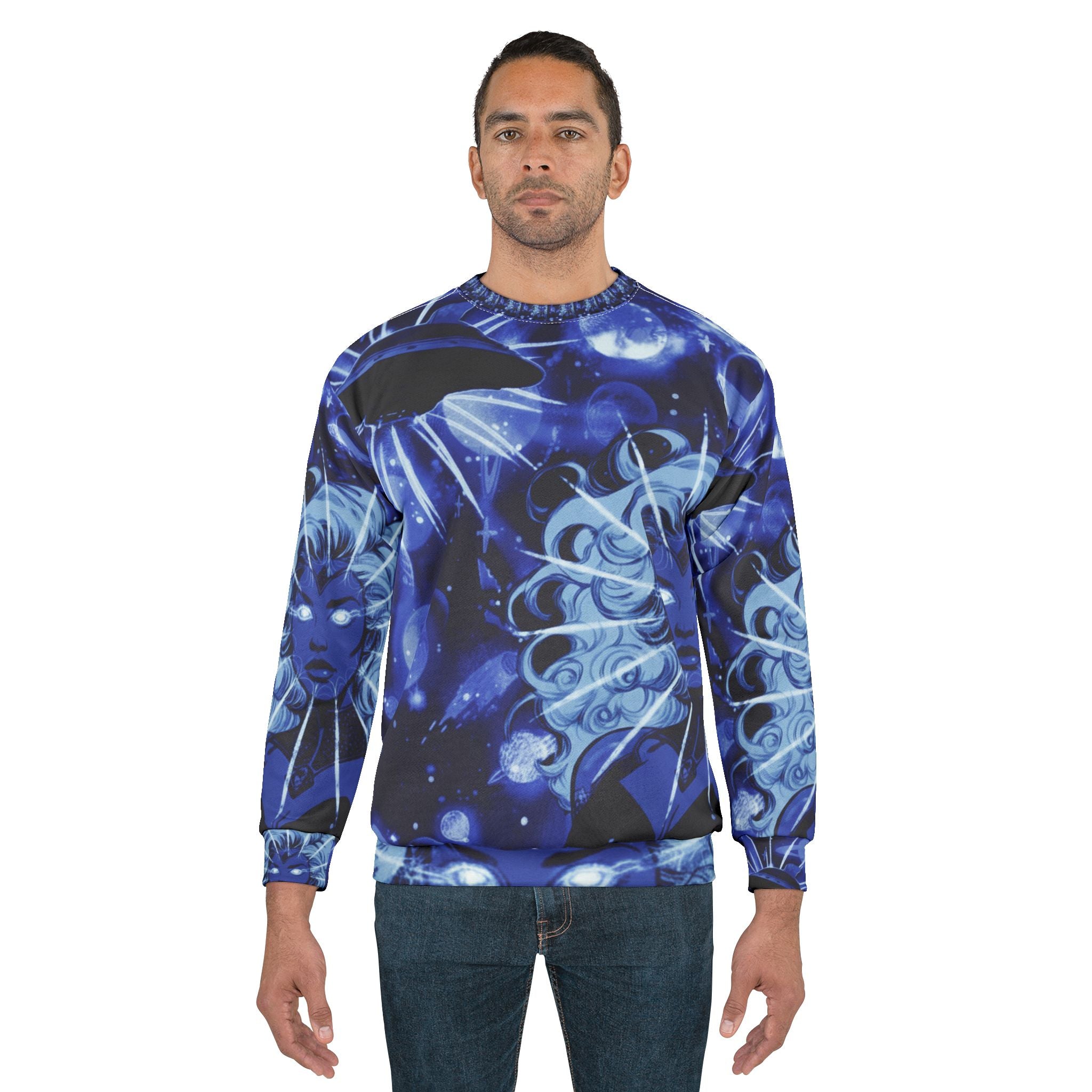 Galactic Neon Goddess Sweatshirt