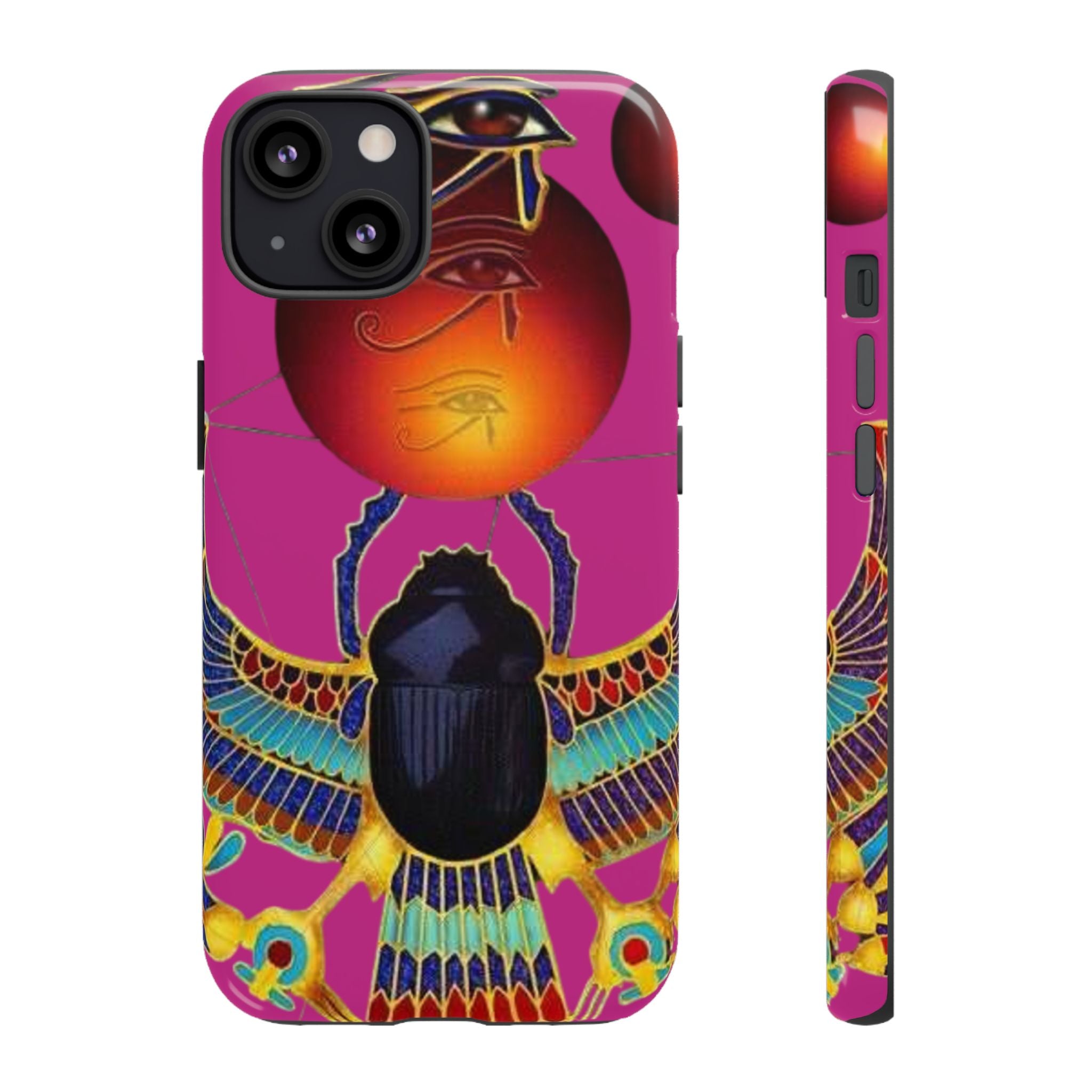 Vibrant Phone Case with Egyptian Inspired Design, Durable Phone Cover, Unique Gift for Her, Artful Accessory for Everyday Use