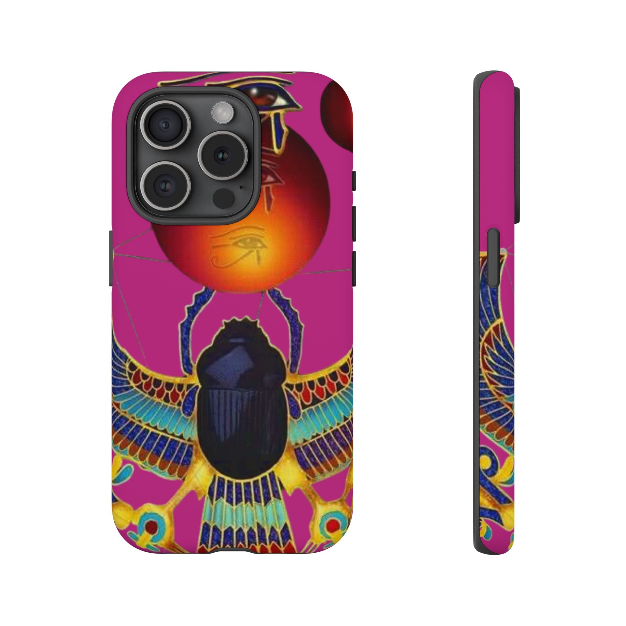 Vibrant Phone Case with Egyptian Inspired Design, Durable Phone Cover, Unique Gift for Her, Artful Accessory for Everyday Use