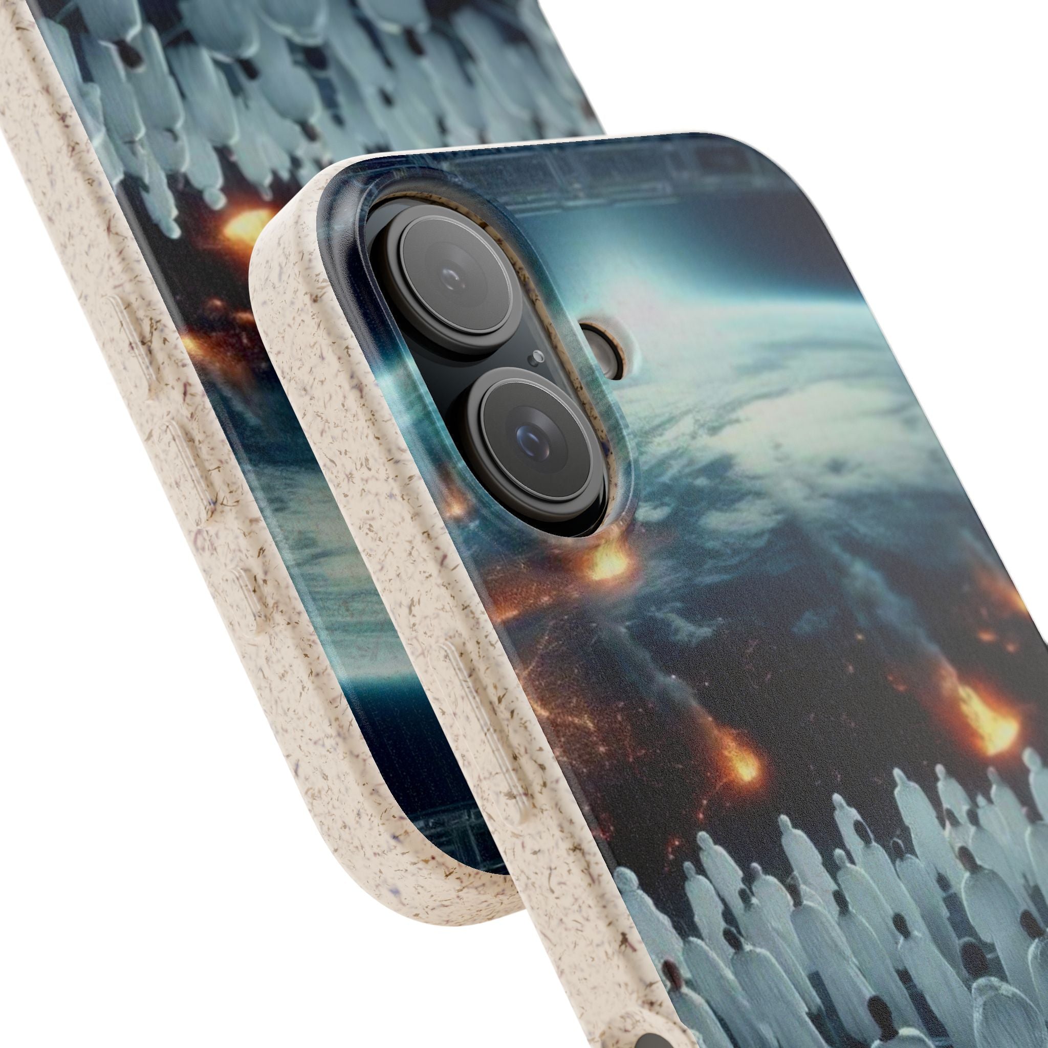 Galactic Gathering Biodegradable Phone Case - Eco-Friendly Cosmic Design