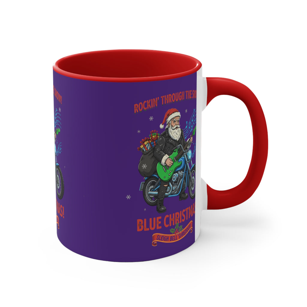 11oz Accent Mug With Custom Artwork In Blue And White Green And White Red And White Pink And White Ceramic