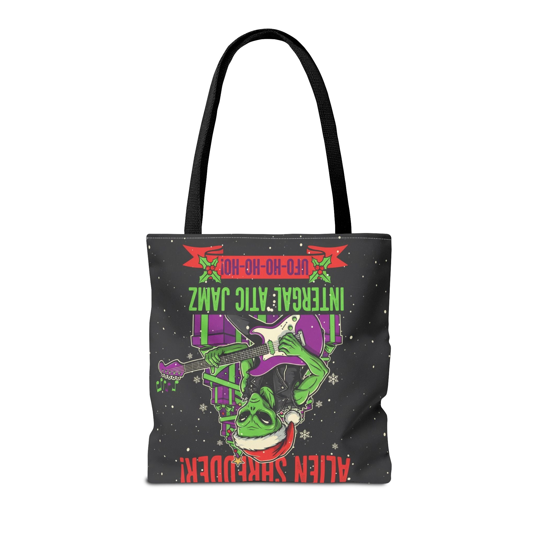 Alien Shredder Tote Bag — Intergalactic Jamz Christmas Guitar Gift