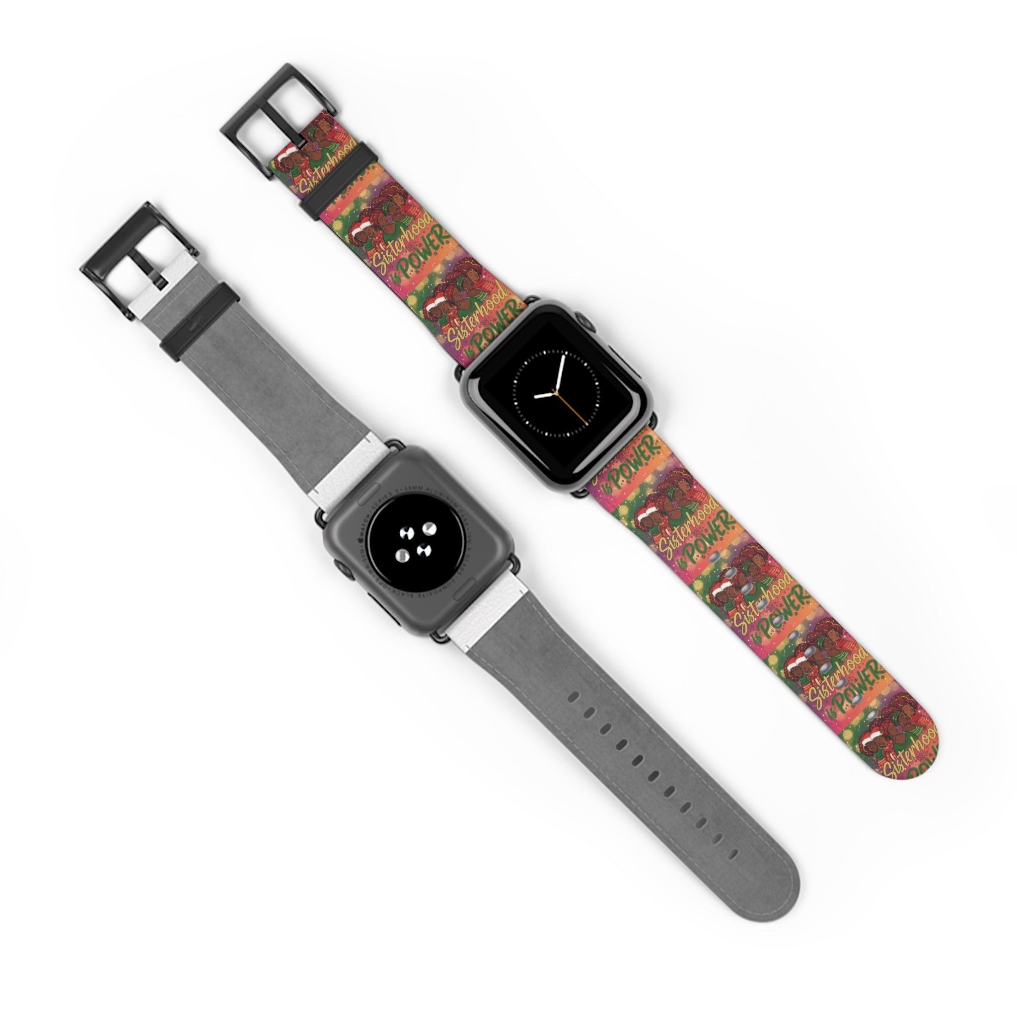 Sisterhood of Power Floral Watch Band — Bold Feminist Statement Band for Apple Watch🎁