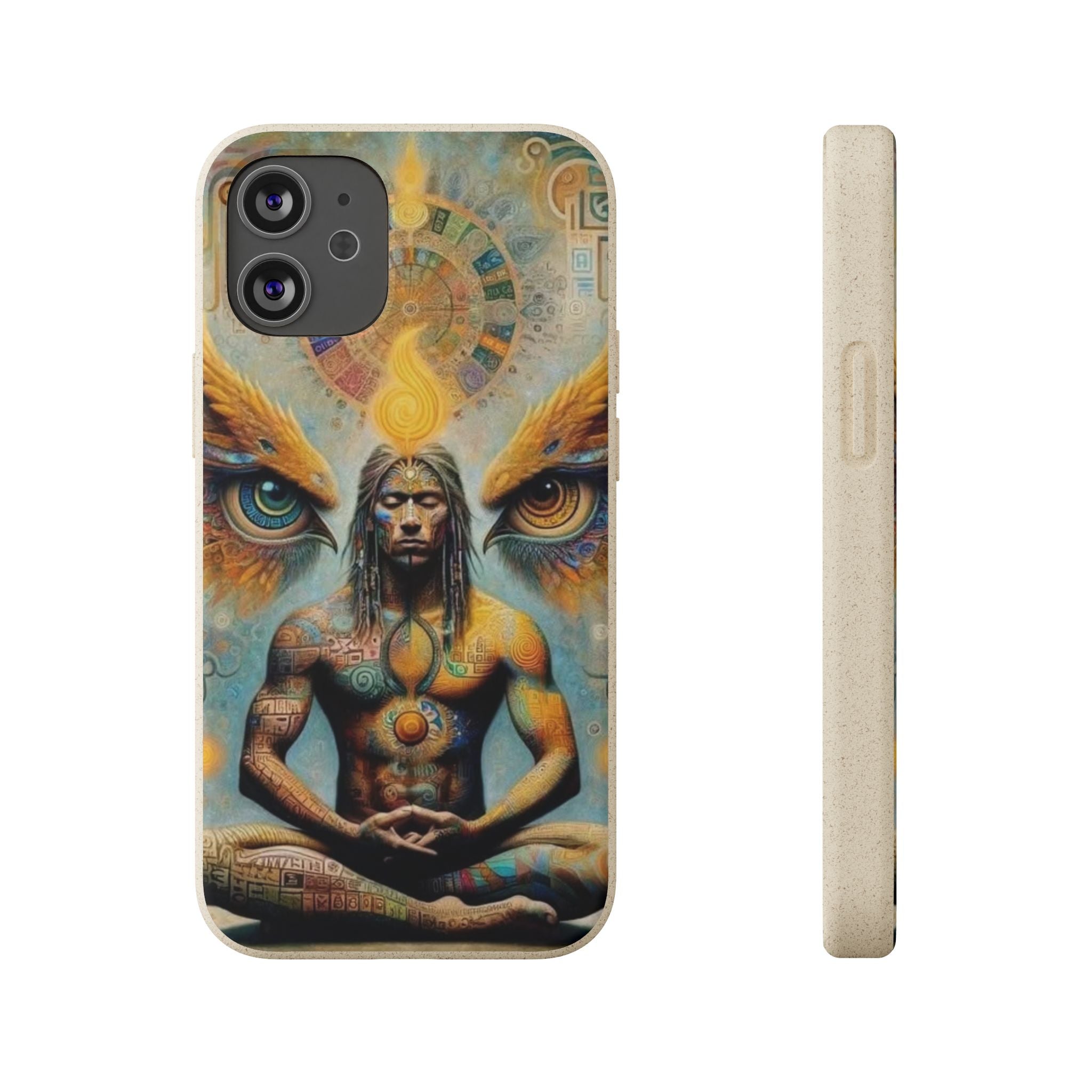 Eco-Friendly Biodegradable Phone Case with Spiritual Design