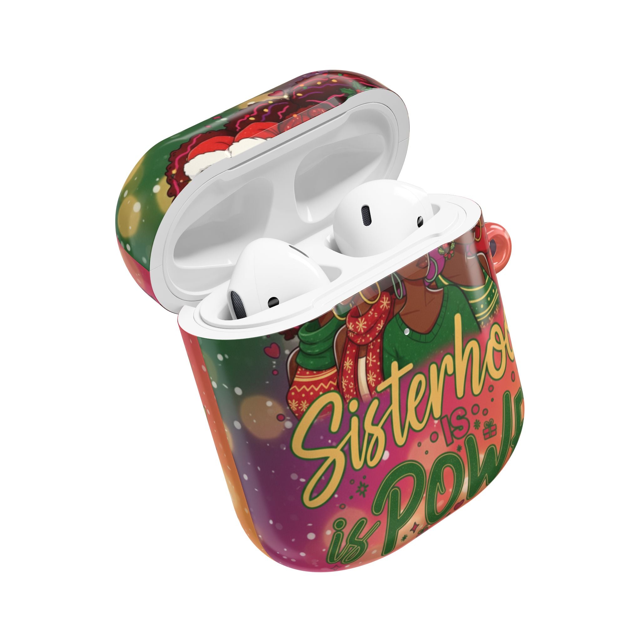 AirPod Case — "Sisterhood Is Power" Holiday African American Women Design🎁