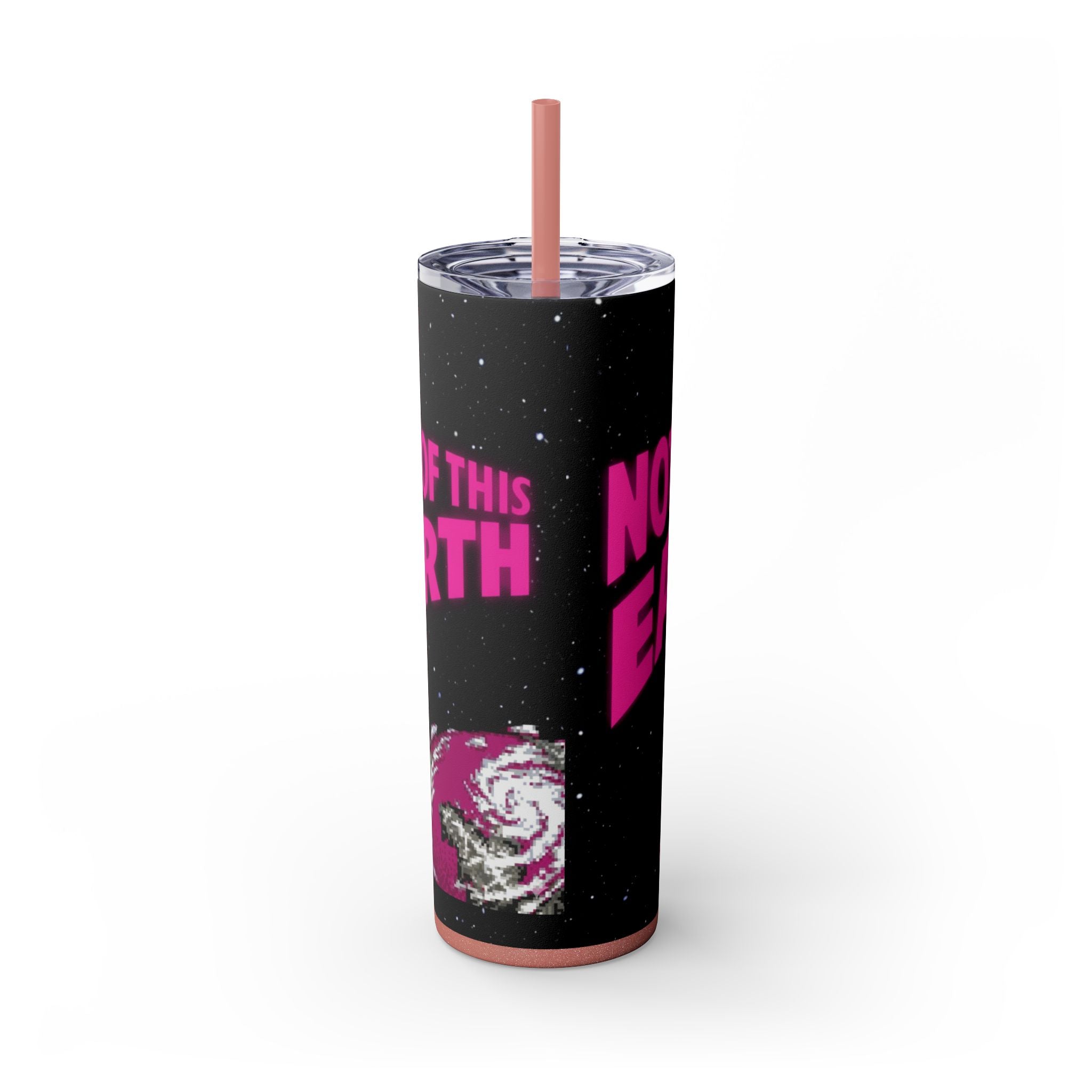 Skinny Tumbler — 'Not of This Earth' Retro Space 20oz Stainless Straw Cup