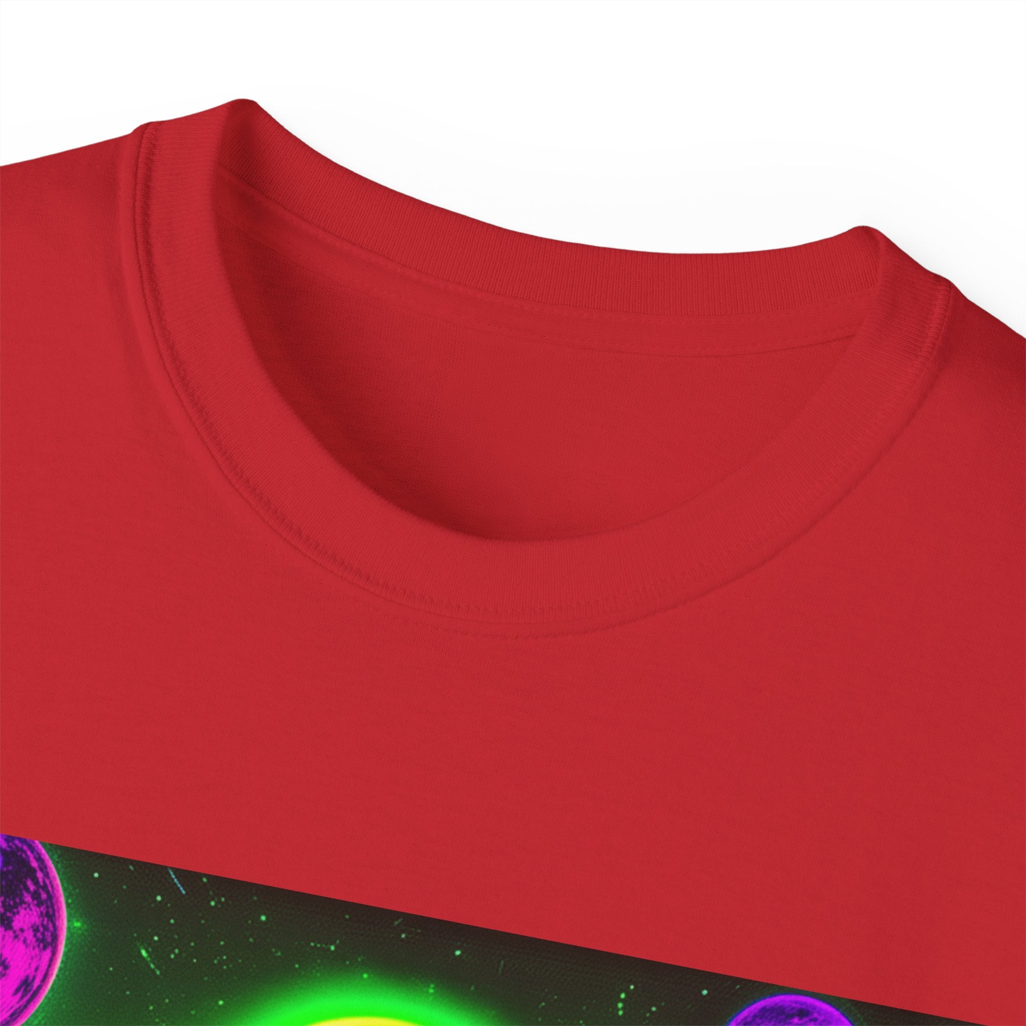 Cosmic Alien UFO Graphic T-Shirt | Neon Sci-Fi Streetwear Tee Printify