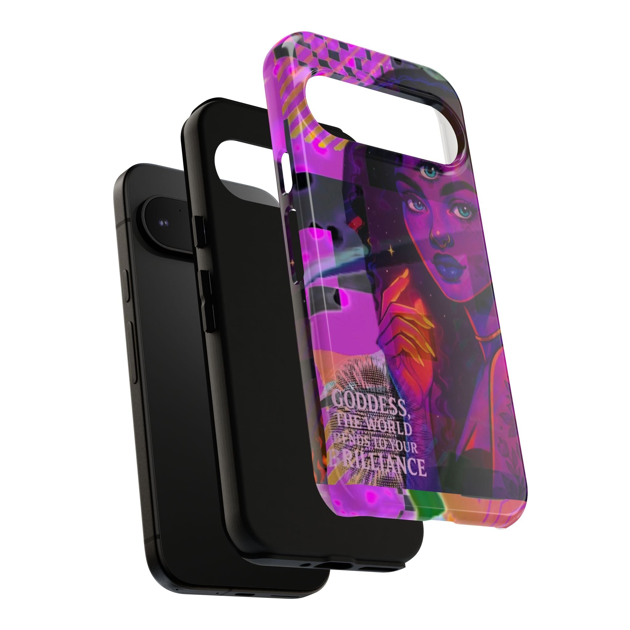 Third-Eye Goddess Phone Case — Neon Psychic Art iPhone Cover