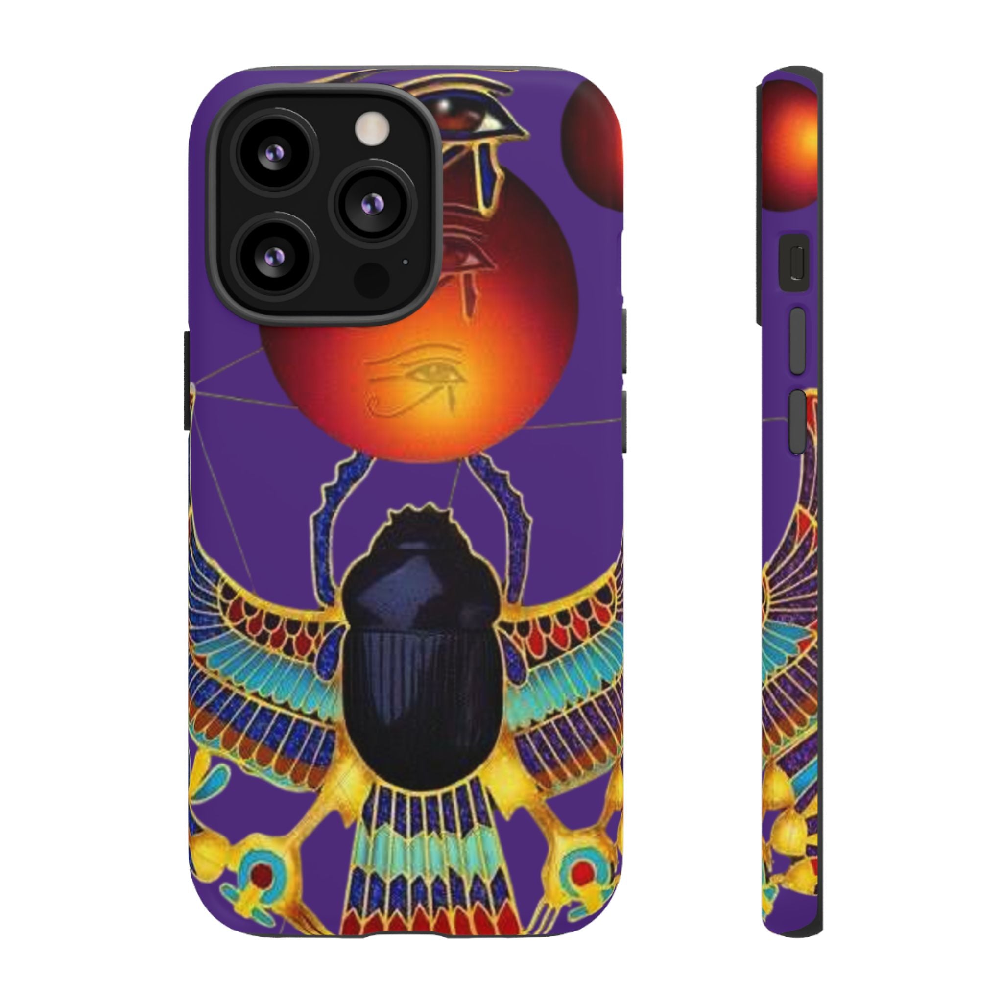 Colorful Phone Case with Egyptian-Inspired Design, Tough Cases for Gift, Phone Protection, Unique Accessories, Festival Style, Phone Cover