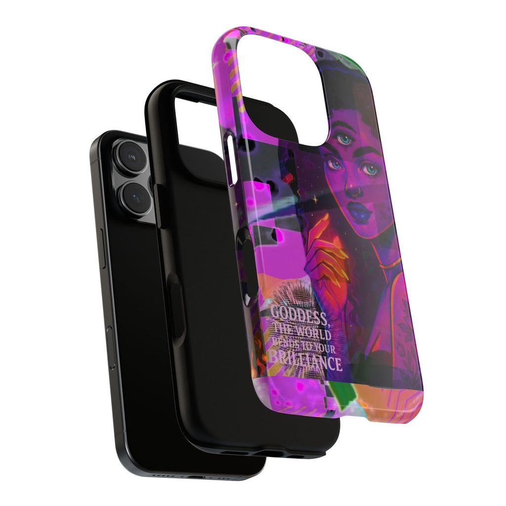 Third-Eye Goddess Phone Case — Neon Psychic Art iPhone Cover