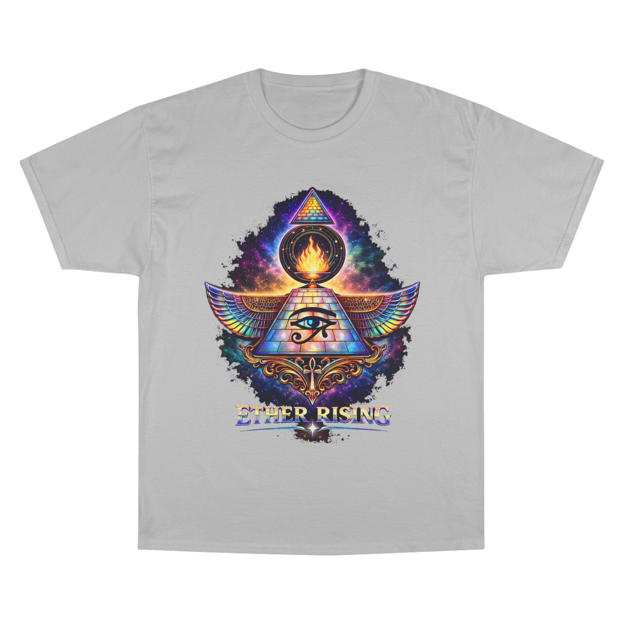 Ether Rising T-Shirt — Mystic All-Seeing Eye Graphic Tee Printify