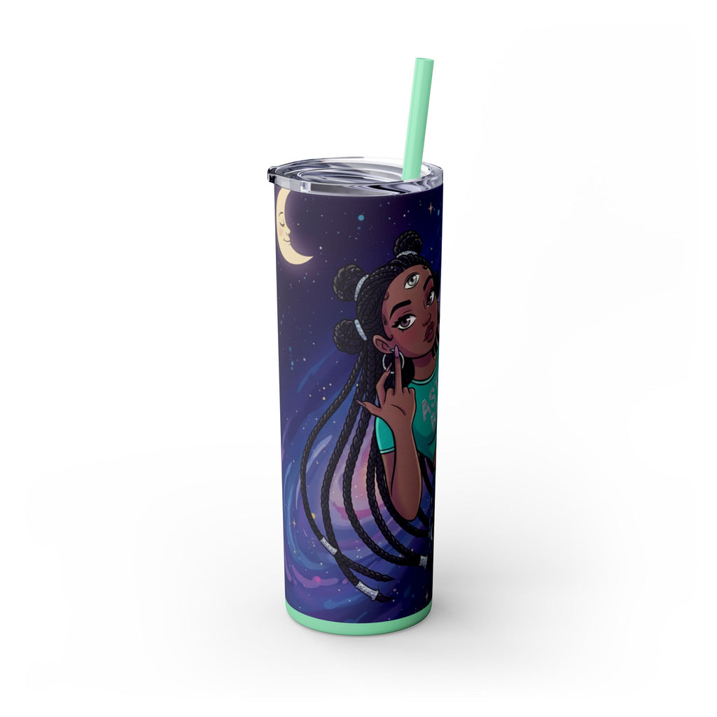 Astro Babe Skinny Tumbler — 20oz Cosmic Straw Cup
