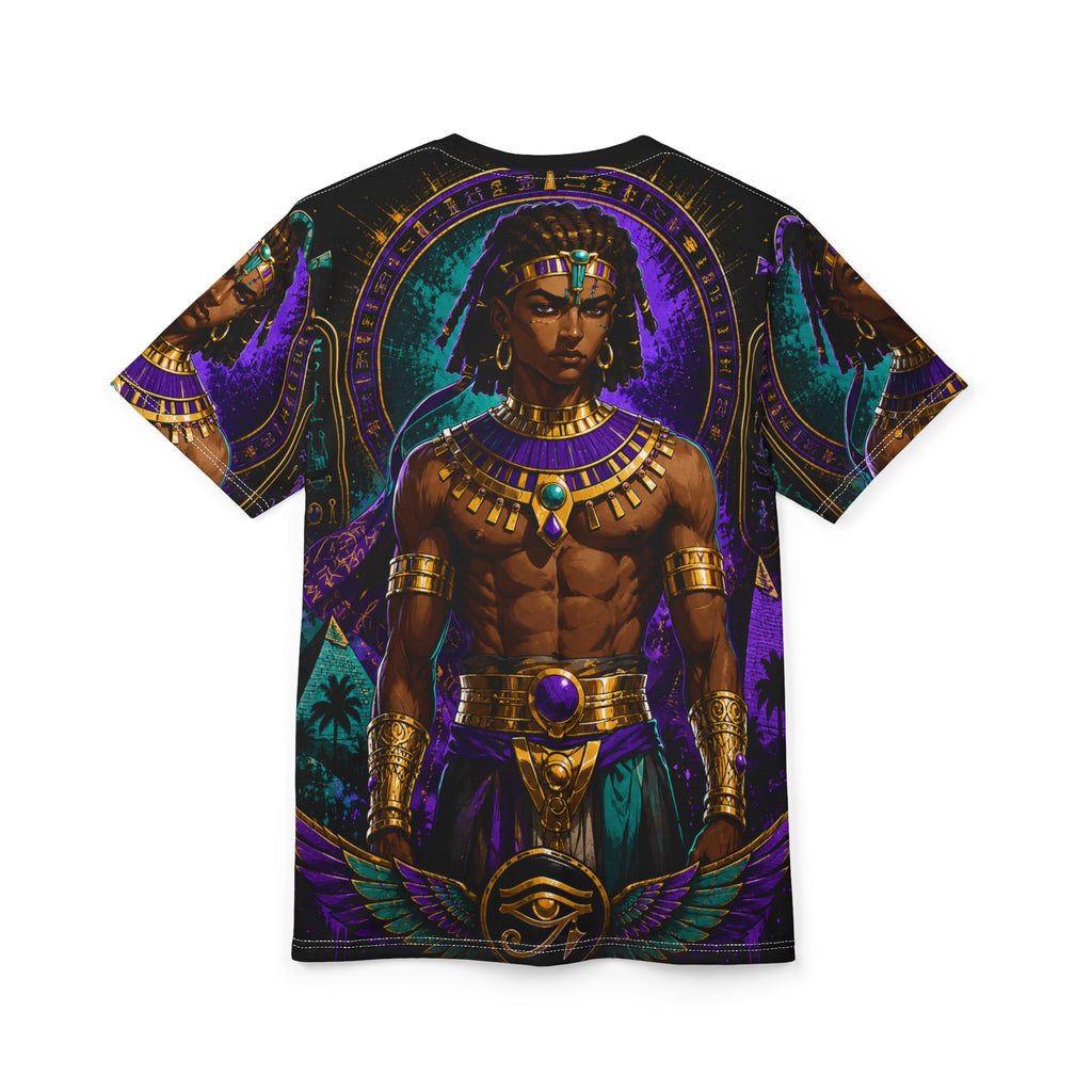 Egyptian Pharaoh Graphic Tee side view highlighting royal ankh streetwear design