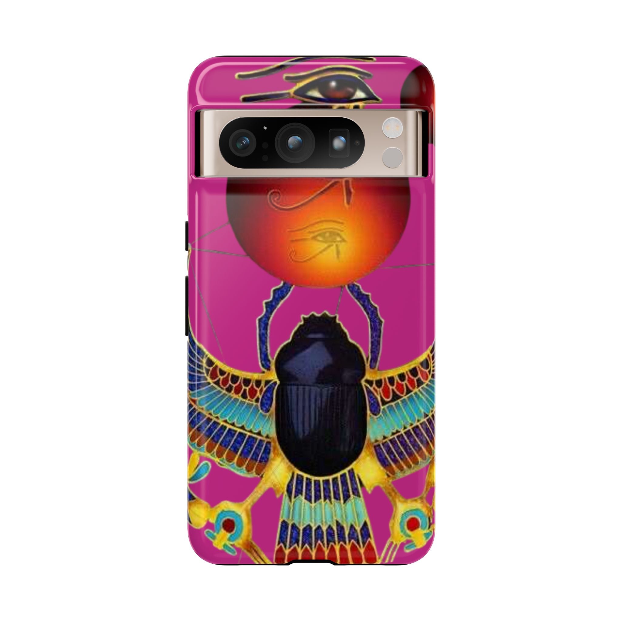 Vibrant Phone Case with Egyptian Inspired Design, Durable Phone Cover, Unique Gift for Her, Artful Accessory for Everyday Use
