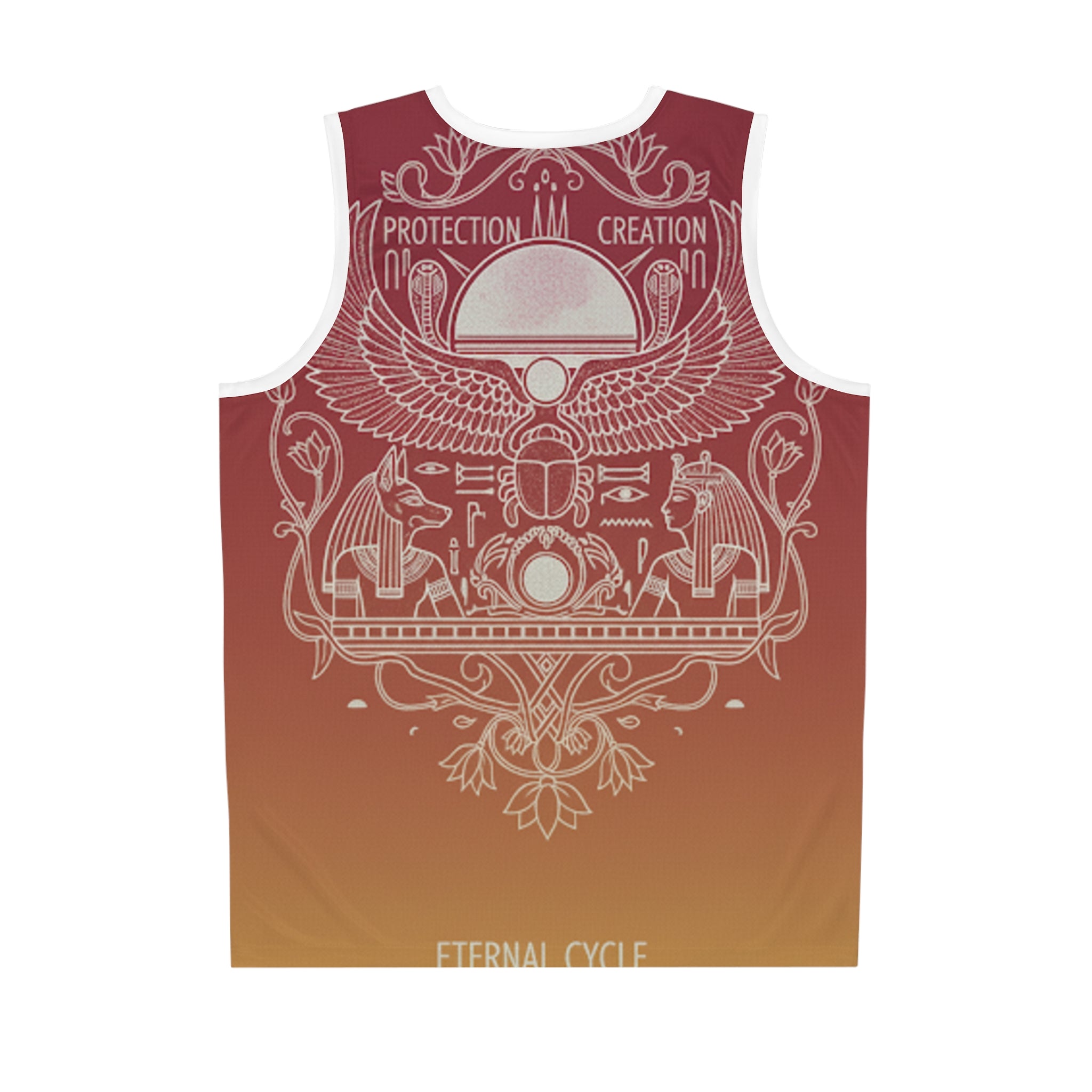 Eternal Cycle Egyptian Scarab Basketball Jersey Printify