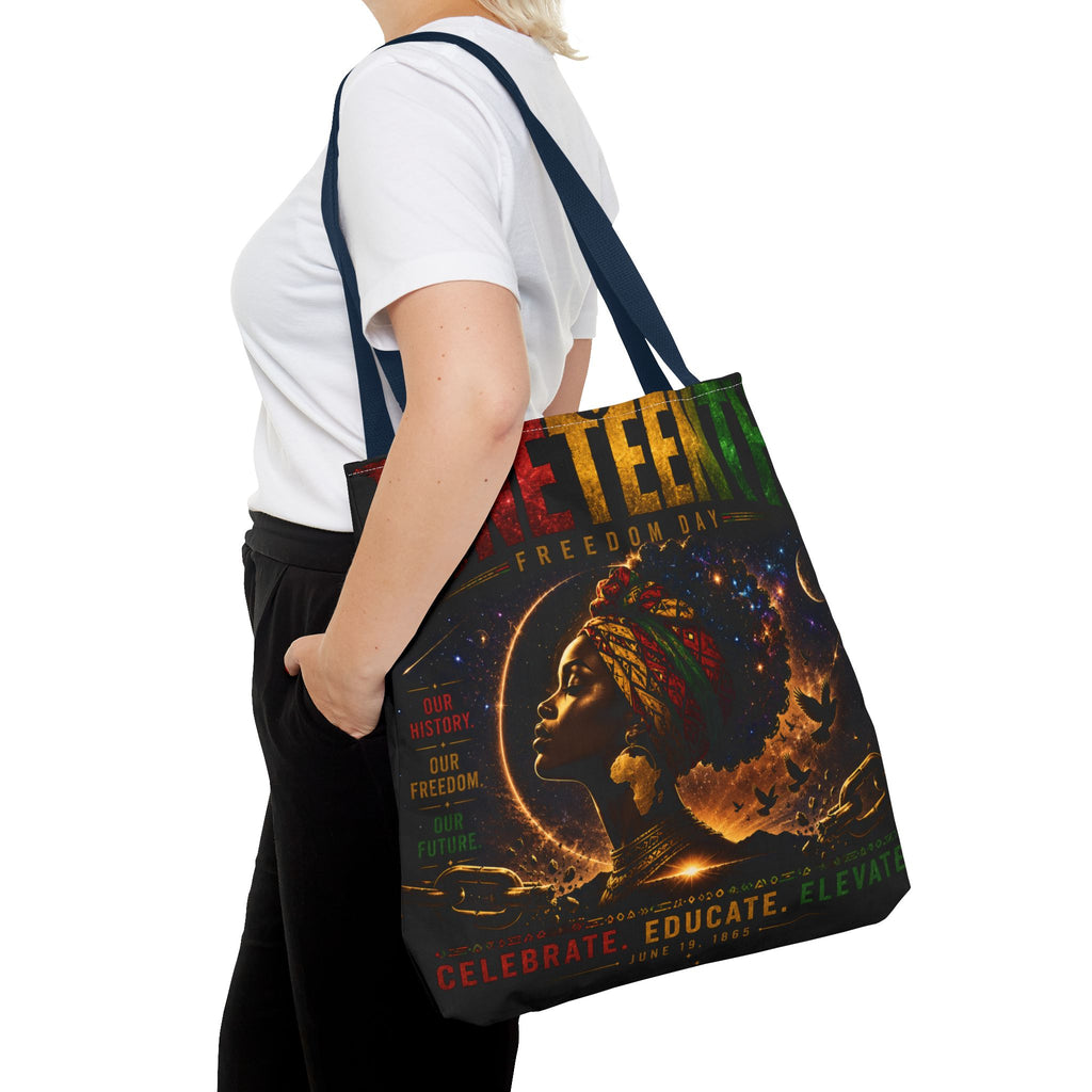 Juneteenth Freedom Day Tote Bag — Afrocentric Celebration Canvas Tote
