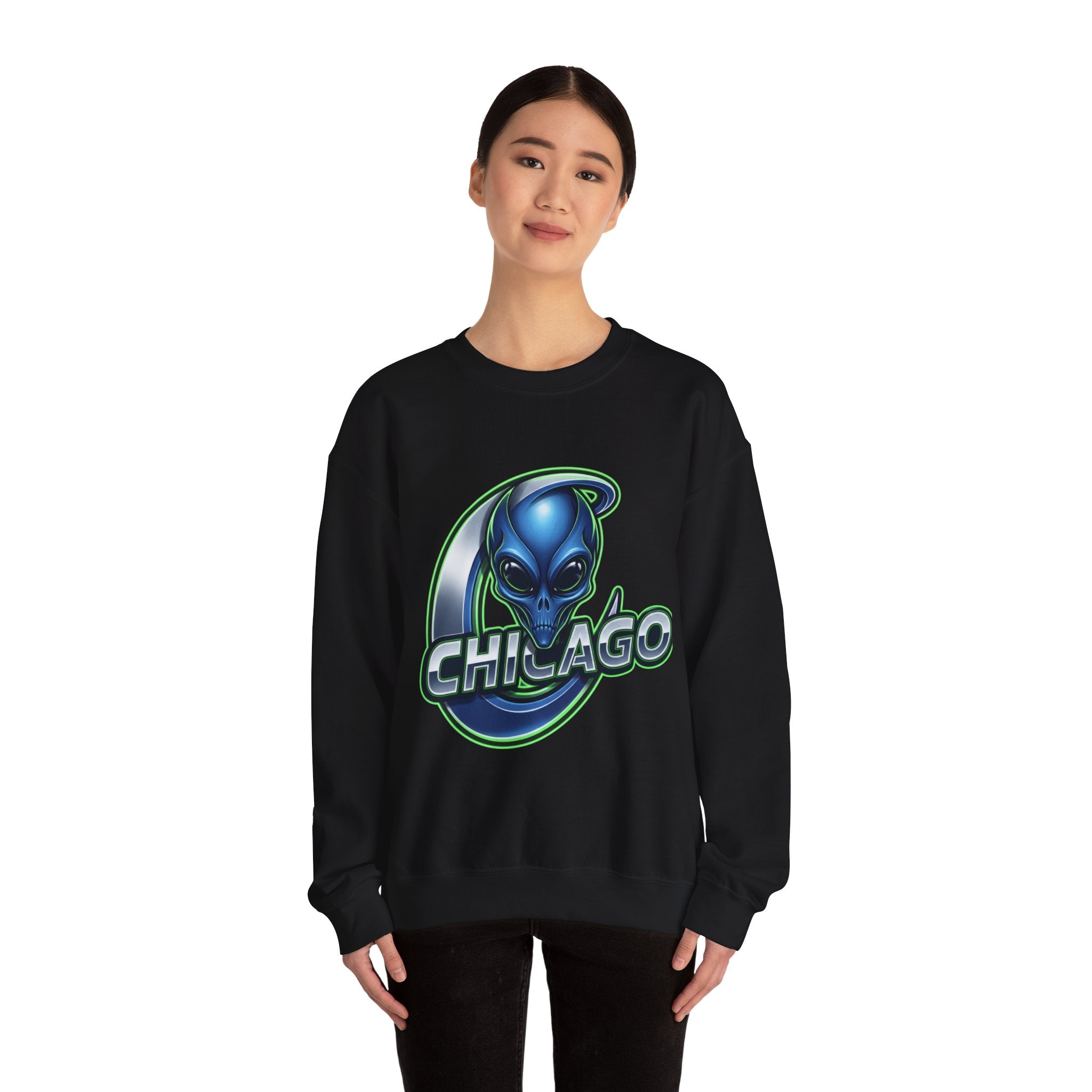 Chicago Alien Sweatshirt — Alien Graphic Crewneck