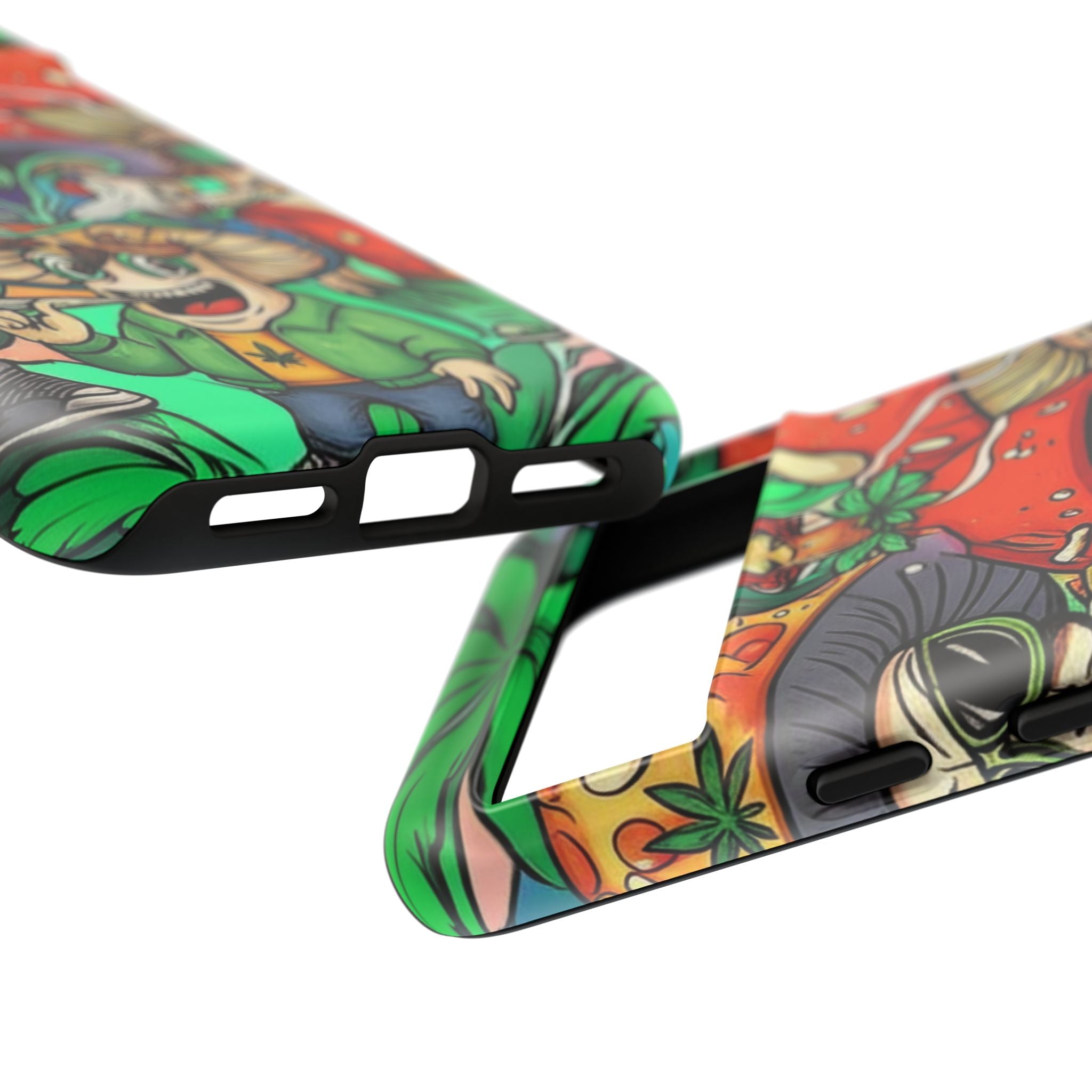 Vibrant Phone Case Featuring Funky Mushroom Art, Tough Cases, Trendy Accessories, Unique Gifts, Eclectic Style, Phone Protection Printify