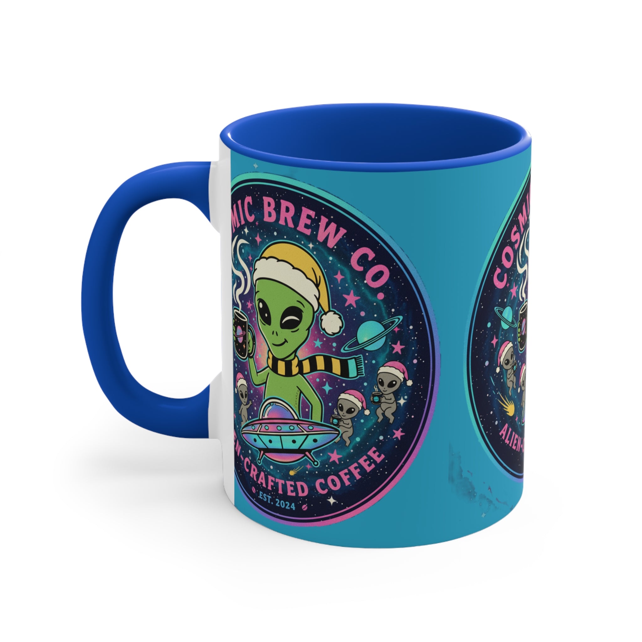 Cosmic Brew Co. Accent Mug — Alien-Crafted Coffee 11oz❄️☕️