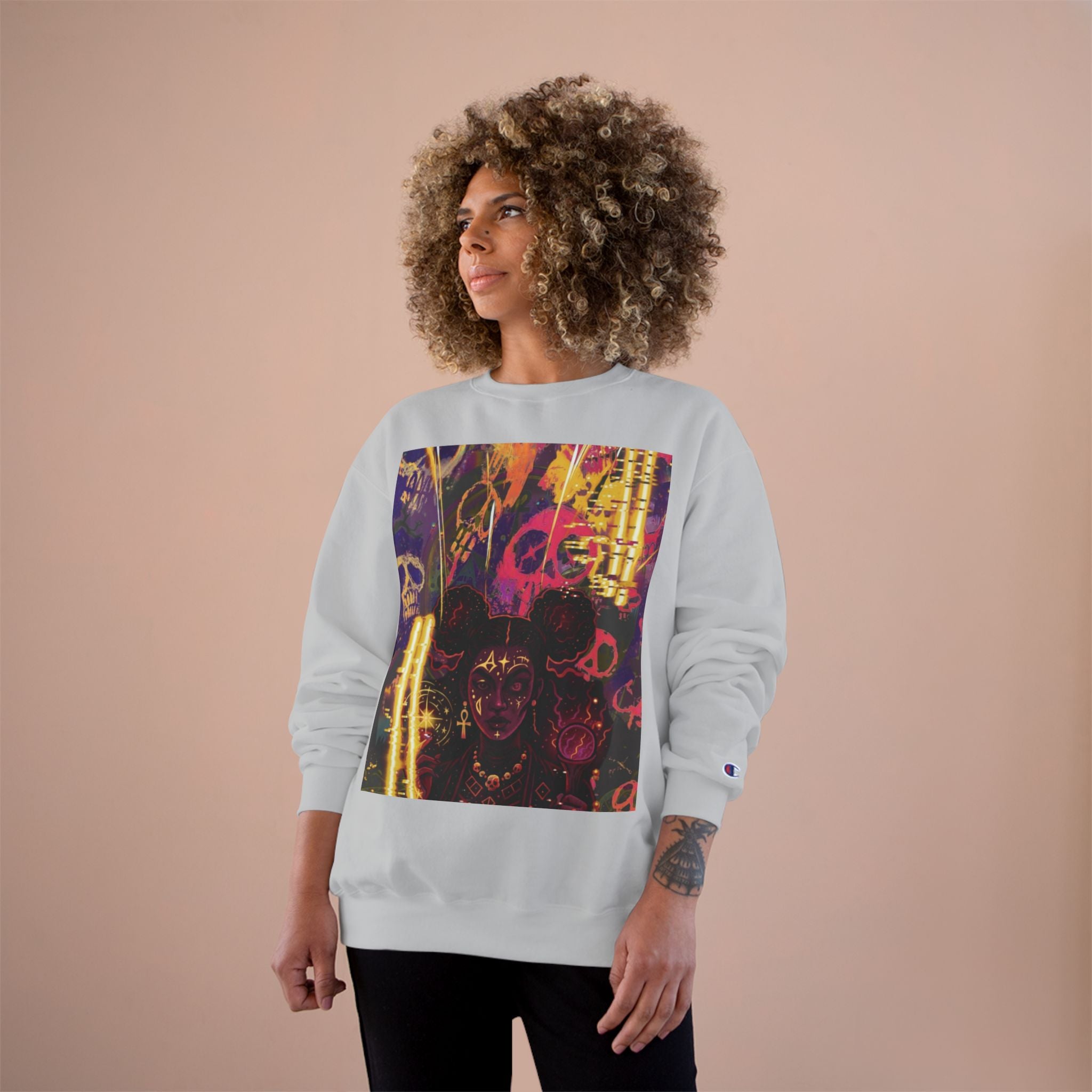 Celestial Flow Champion Sweatshirt — Stellar Moon & Star Pullover