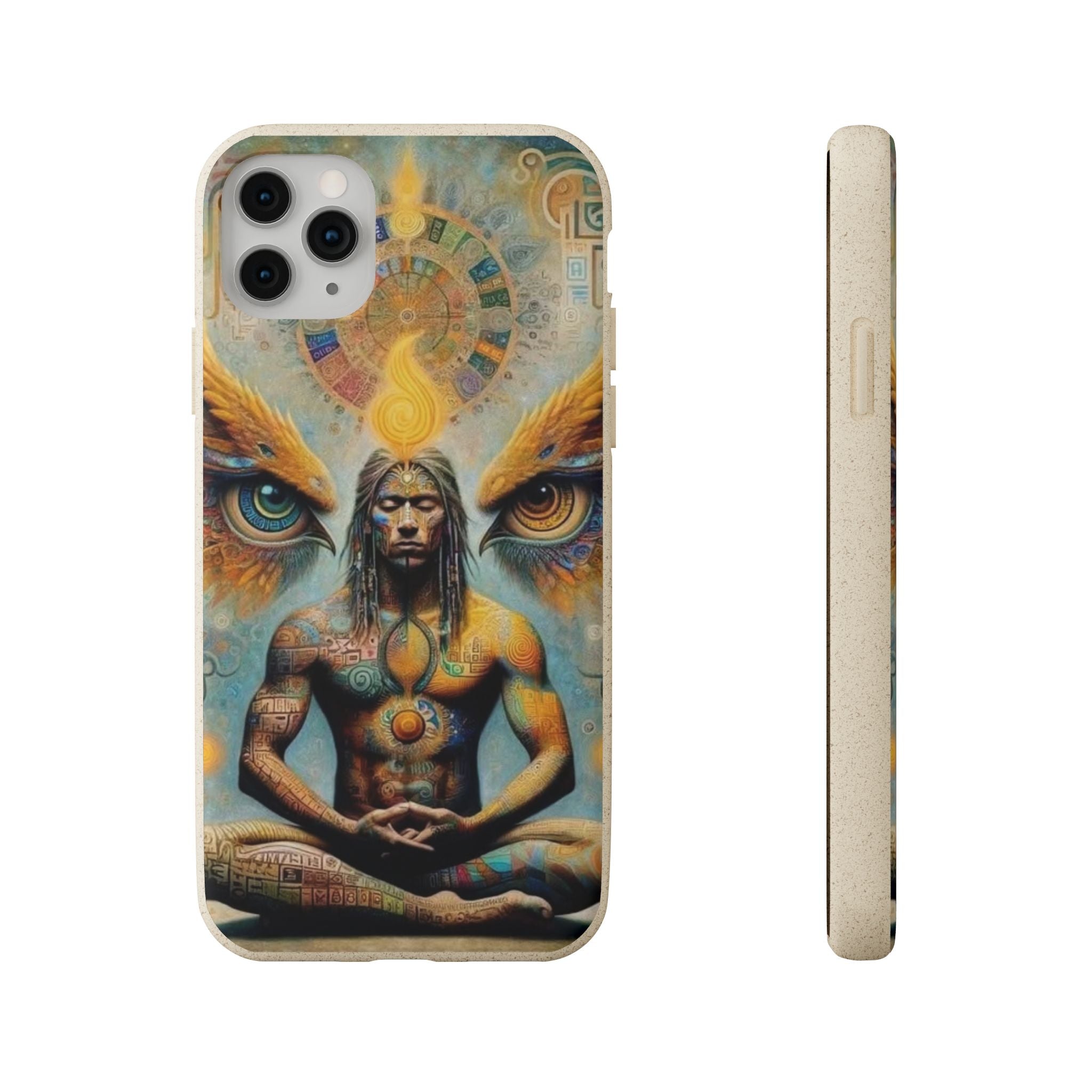 Eco-Friendly Biodegradable Phone Case with Spiritual Design
