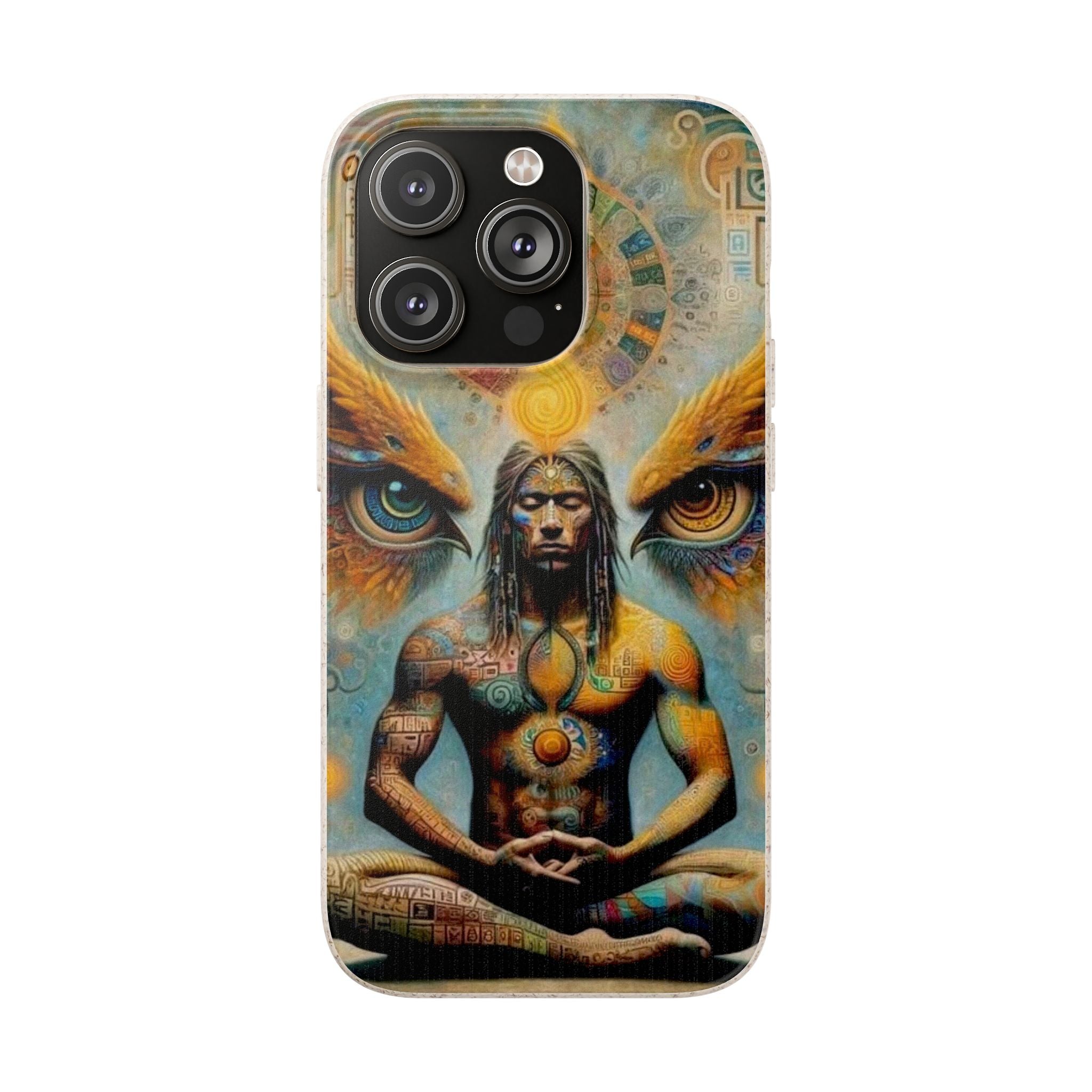 Eco-Friendly Biodegradable Phone Case with Spiritual Design