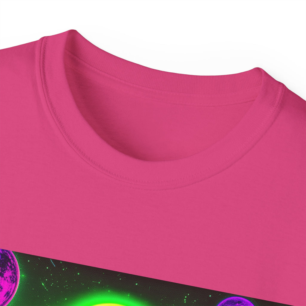 Cosmic Alien UFO Graphic T-Shirt | Neon Sci-Fi Streetwear Tee Printify