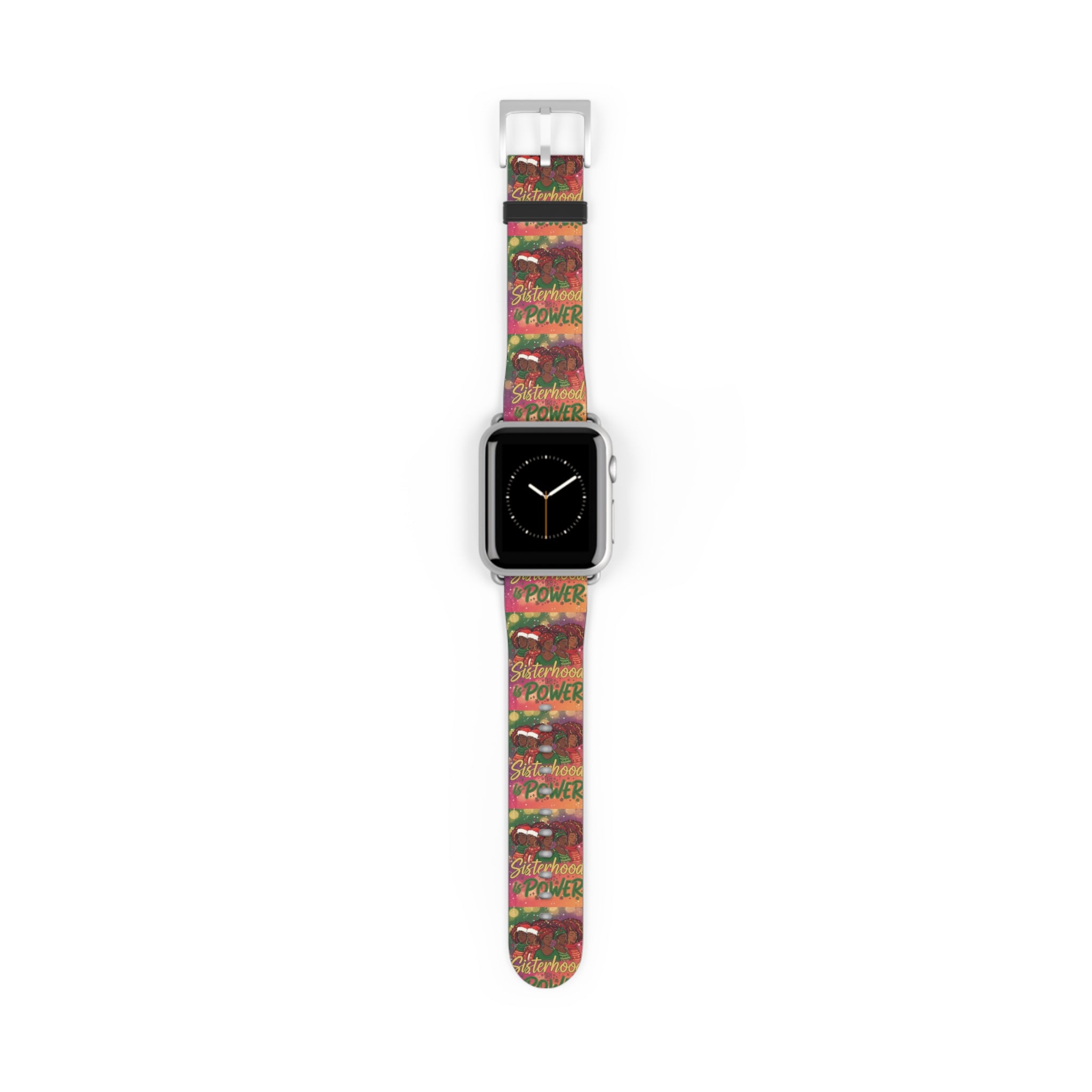 Sisterhood of Power Floral Watch Band — Bold Feminist Statement Band for Apple Watch🎁